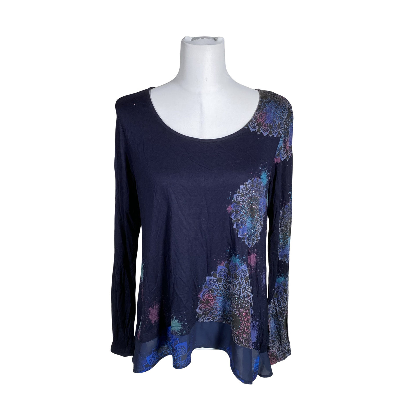 Unisex Desigual - Trikotaažist pluus, suurus 40 - Sinine (1)