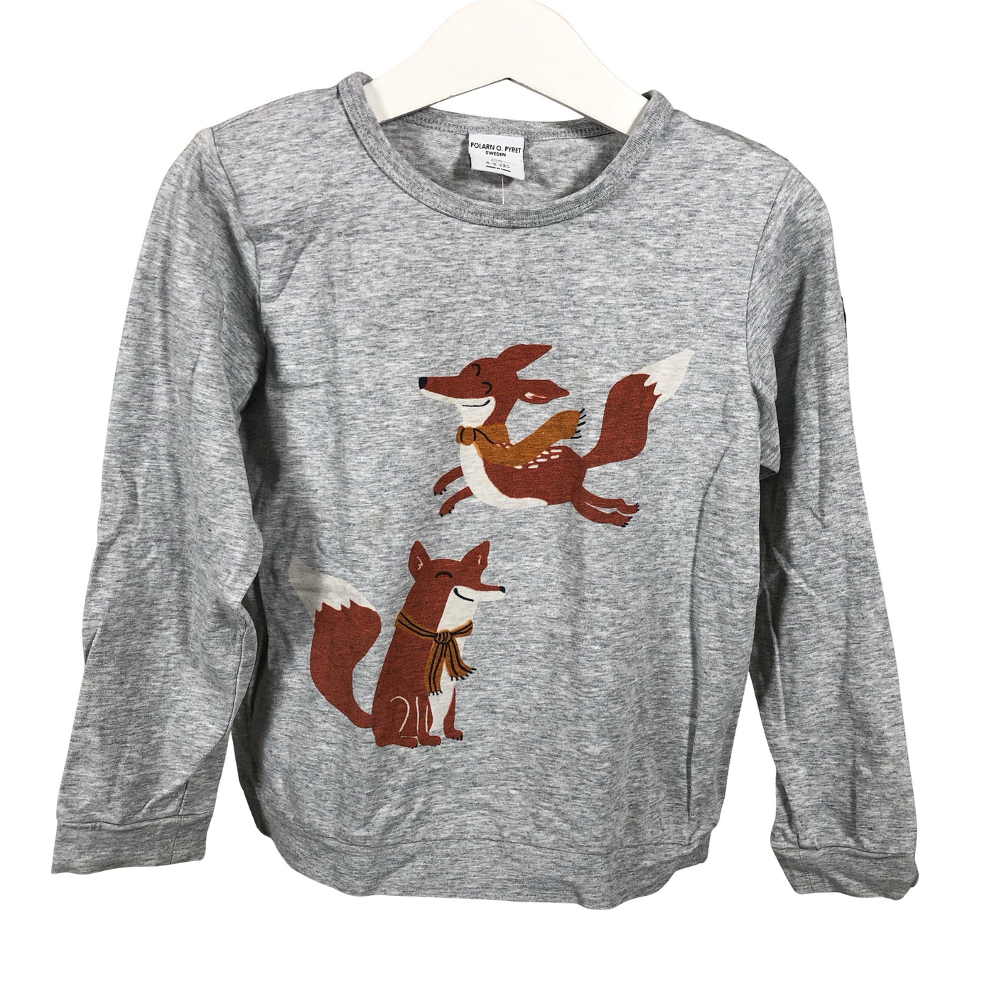 Unisex Polarn O. Pyret - Trikotaažist pluus, suurus 104 - 110 - Hall (1)
