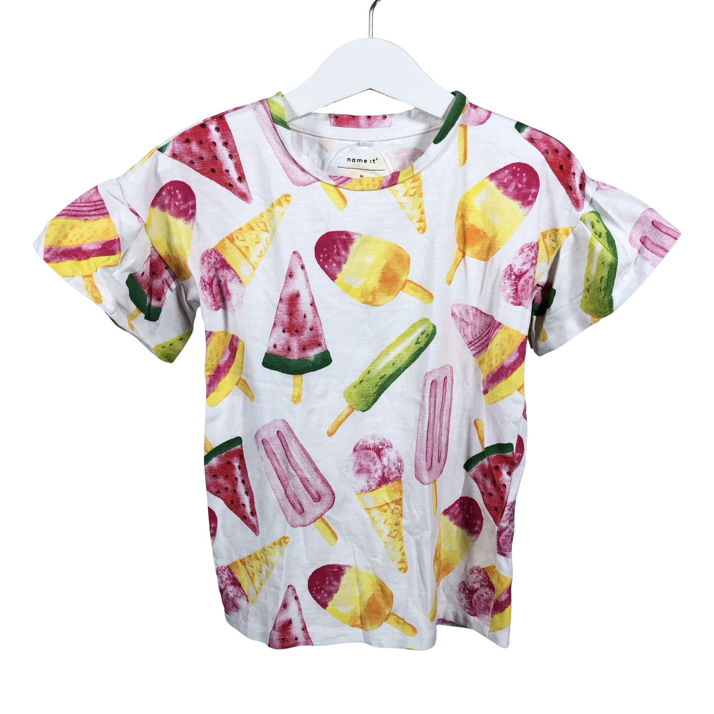Unisex Name It - T-särk, suurus 98 - 104 - Valge (1)