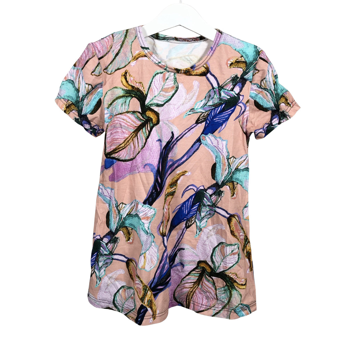 Unisex Handmade - Trikotaažist kleit, suurus 110 - 116 - Heleroosa (1)