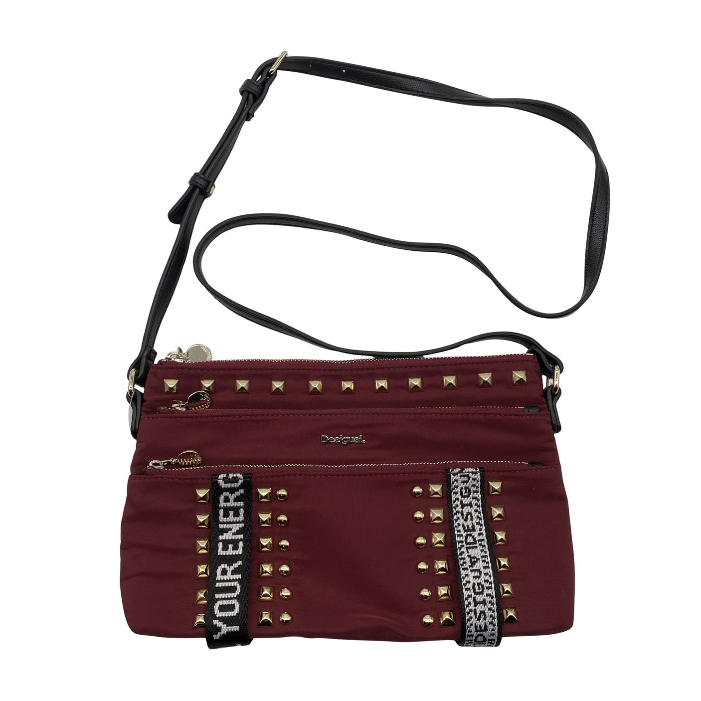 Unisex Desigual - Õlakott, suurus Mini - Veinipunane (1)