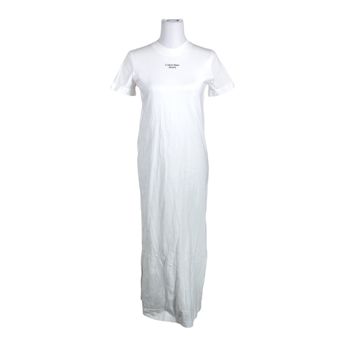 Unisex Calvin Klein Jeans - Trikotaažist kleit, suurus 36 - Valge (1)