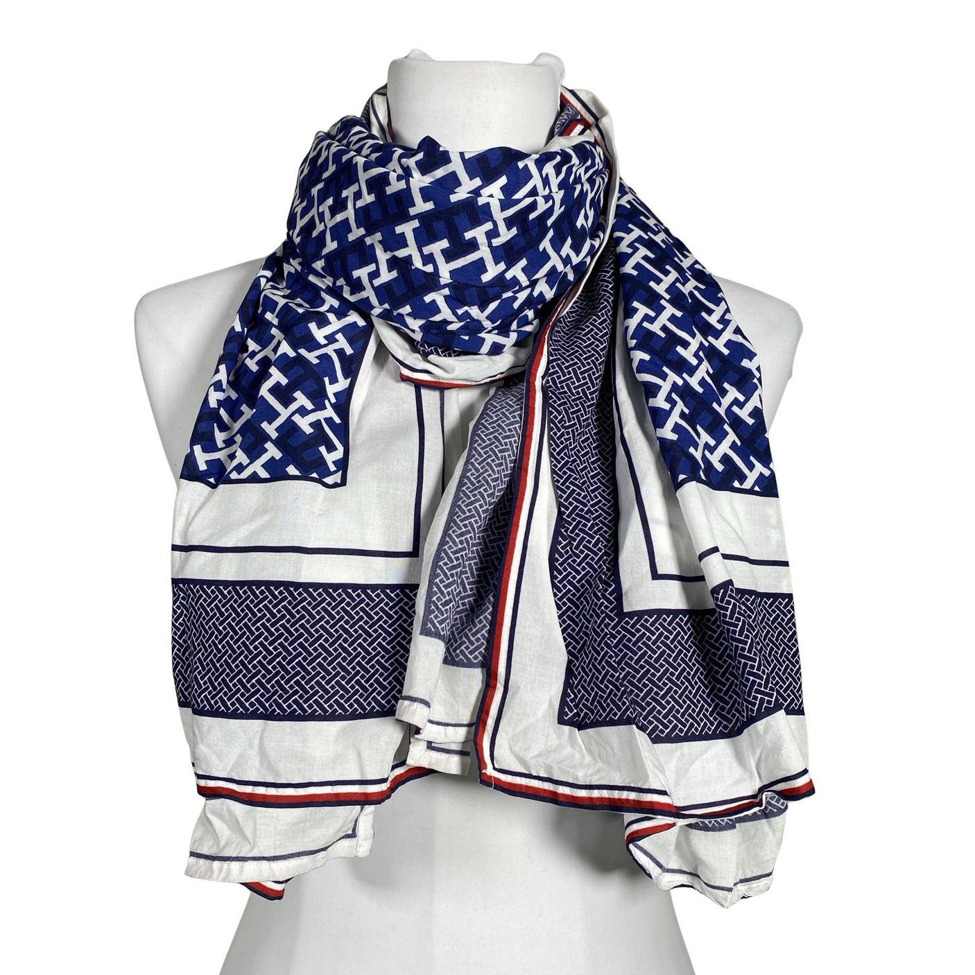 Unisex Tommy Hilfiger - Õhuke sall, suurus Maxi - Sinine (1)