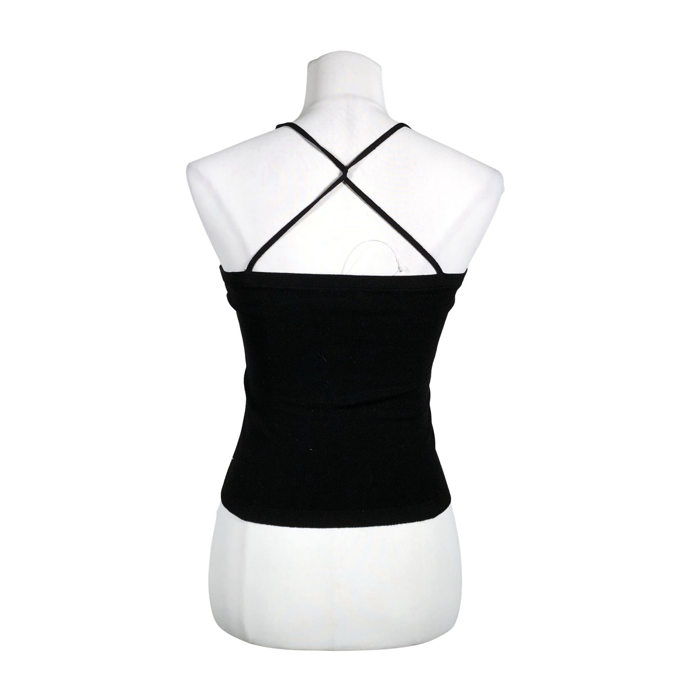 Unisex Sisley - Trikotaažist topp, suurus 36 - Must (2)