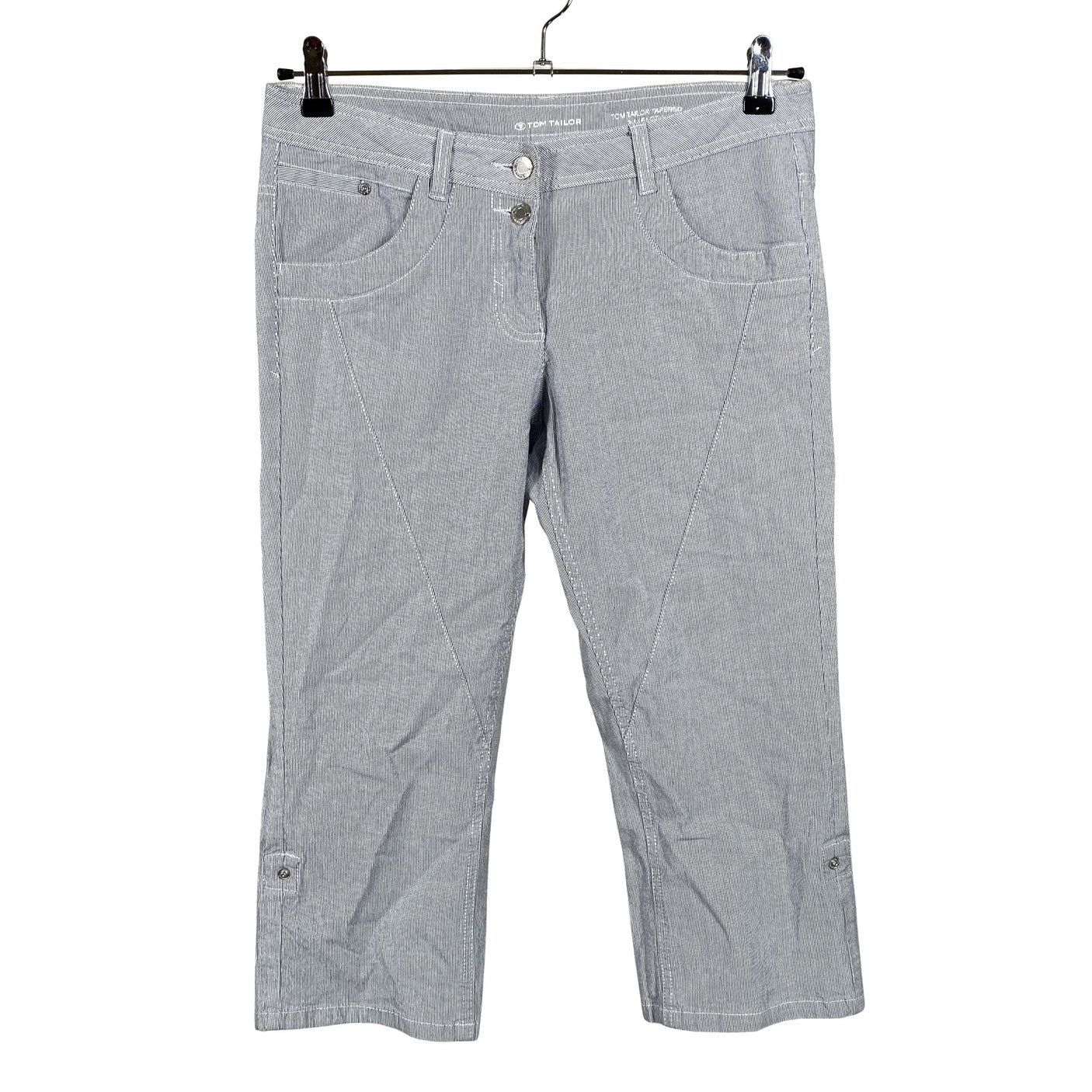 Unisex Tom Tailor - Mittevenivad poolpikad püksid, suurus 36 - Sinine (1)