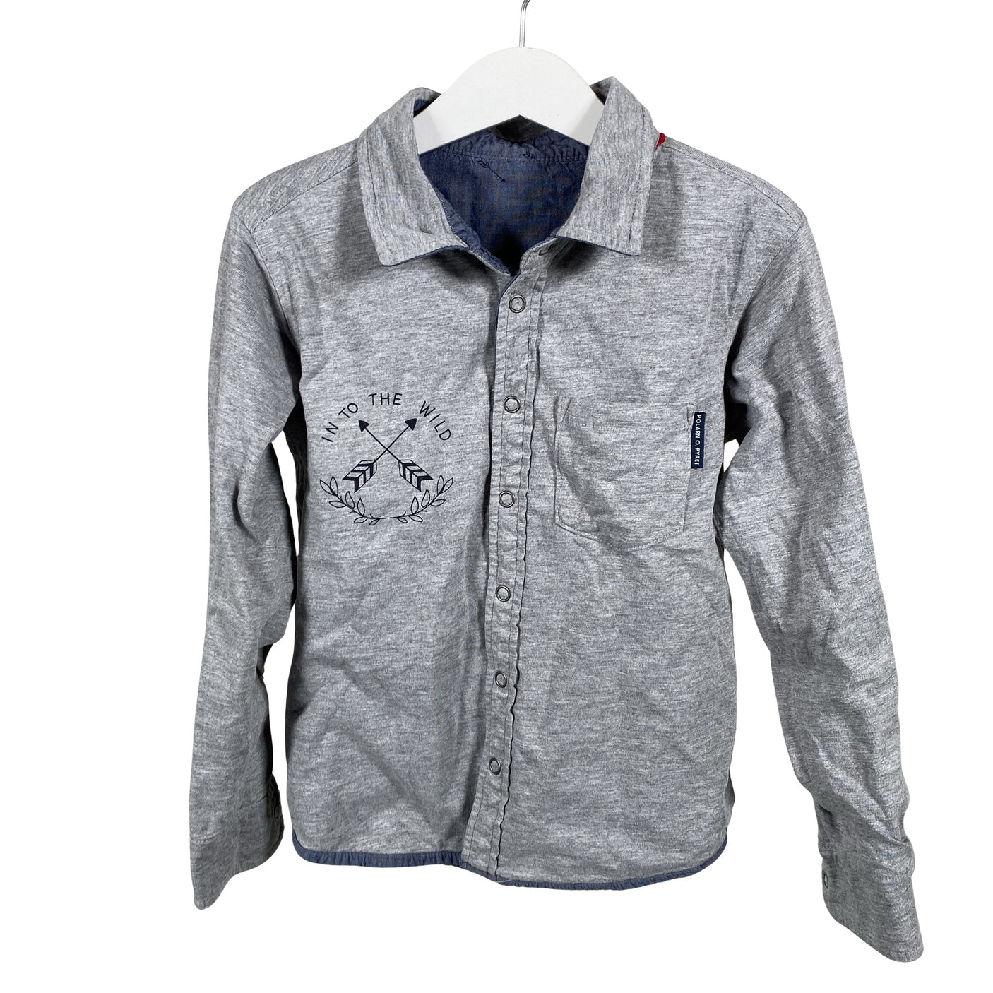Unisex Polarn O. Pyret - Triiksärk, suurus 116 - 122 - Hall (2)