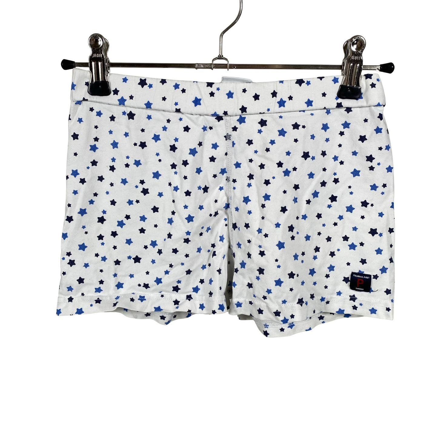 Unisex Polarn O. Pyret - Trikotaažist lühikesed püksid, suurus 116 - 122 - Valge (1)