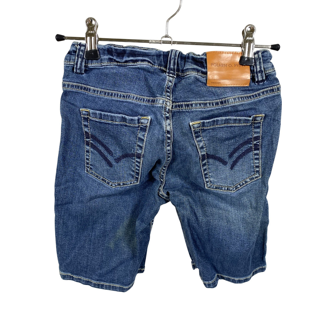 Unisex Polarn O. Pyret - Teksast lühikesed püksid, suurus 122 - 128 - Sinine (2)
