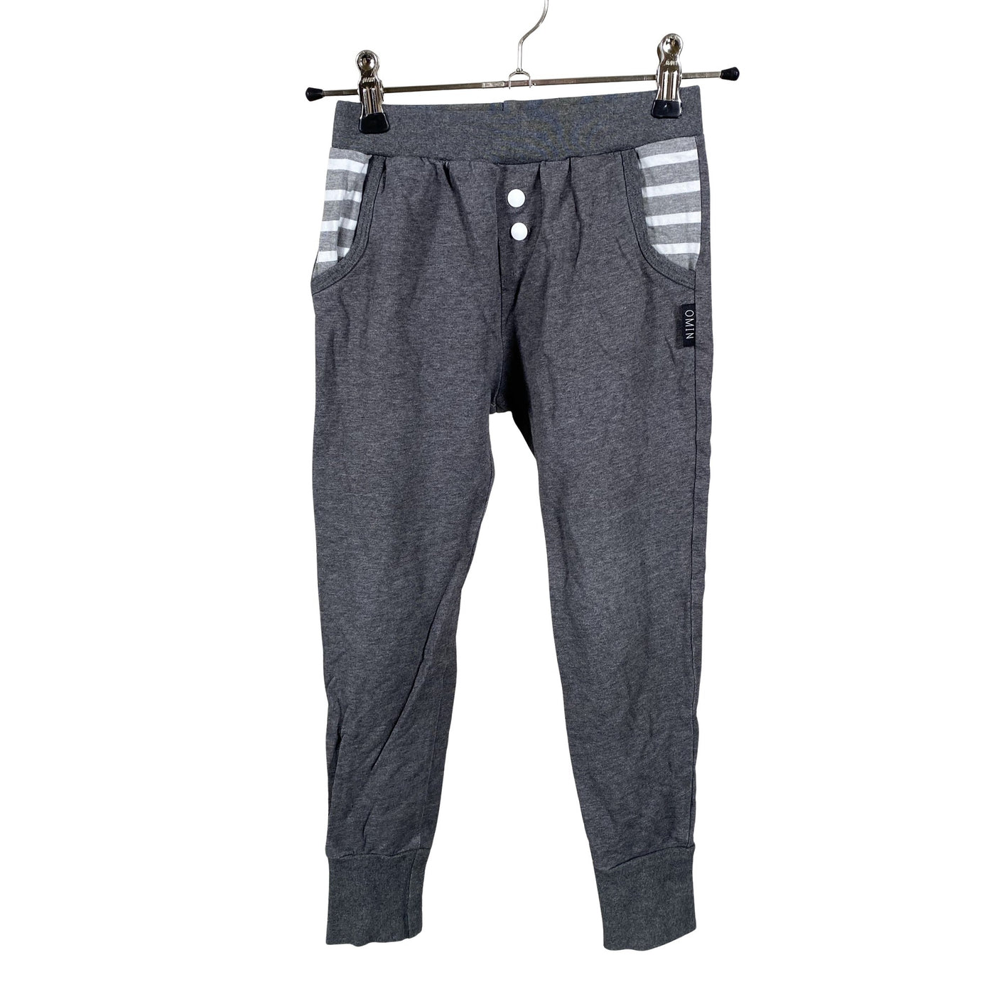 Unisex OMIN - Dressikangast püksid, suurus 110 - 116 - Hall (1)