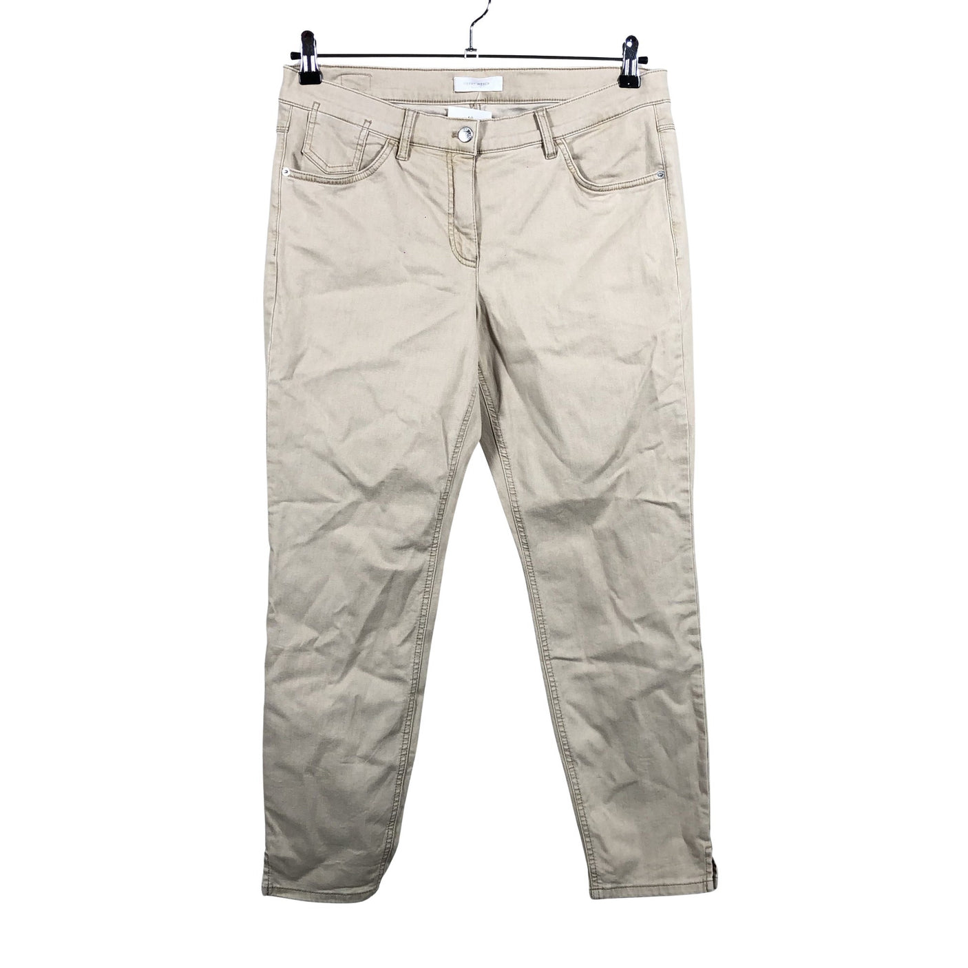 Unisex Gerry Weber - Teksast poolpikad püksid, suurus 42 - Beige (1)