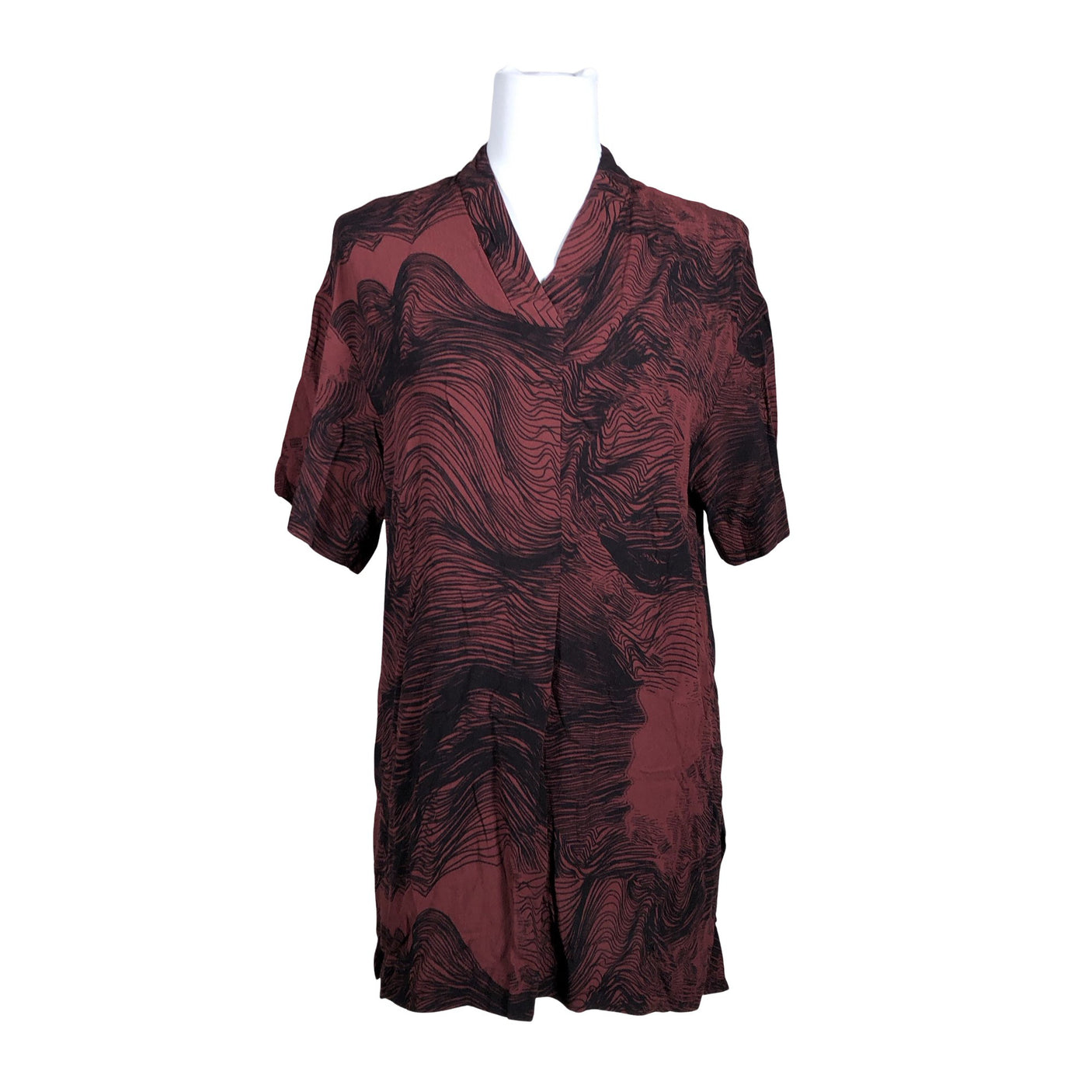 Unisex Marimekko - Õhuke kleit, suurus 34 - Veinipunane (1)