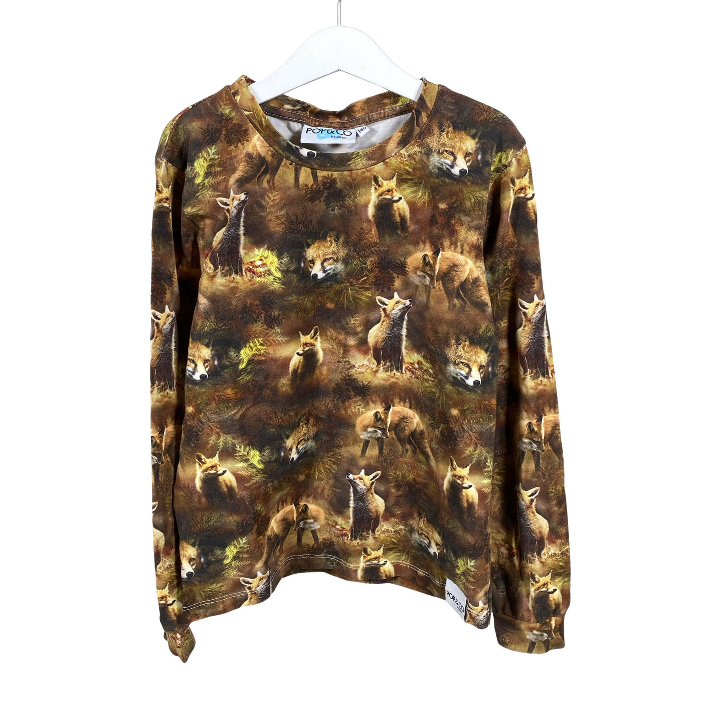 Unisex Pop & Co Helsinki - Trikotaažist pluus, suurus 134 - 140 - Pruun (1)