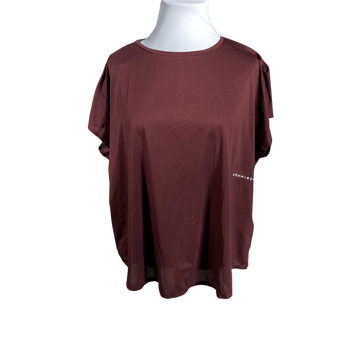 Unisex Röhnisch - Lühikeste käistega pluus, suurus 46 - Veinipunane (1)