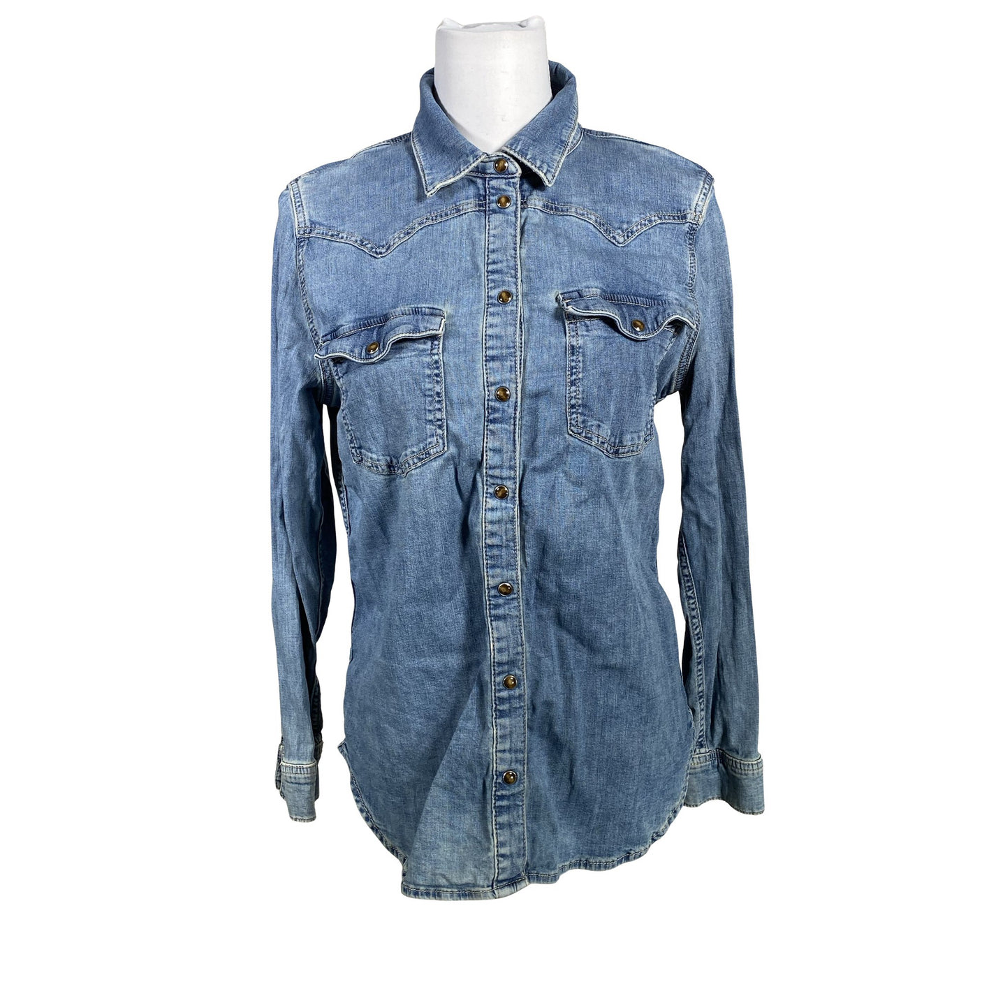 Unisex Massimo Dutti - Teksasärk, suurus 38 - Sinine (1)