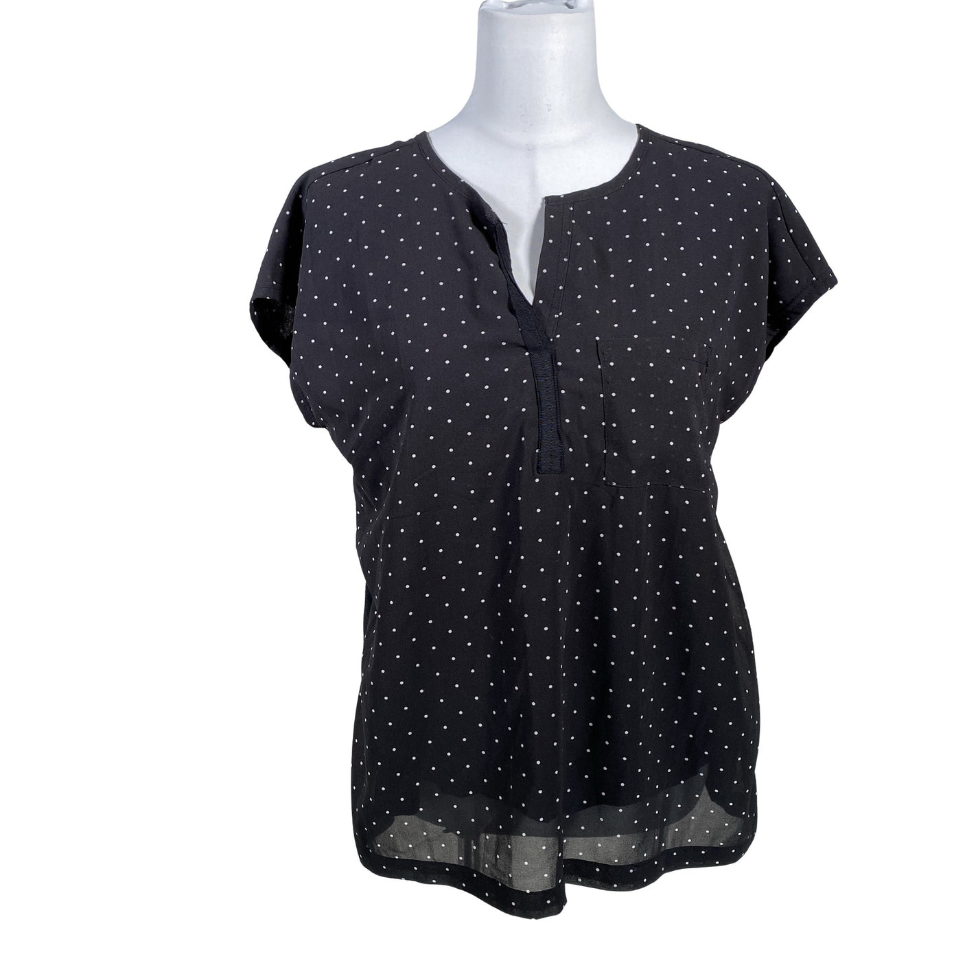Unisex Fransa - Lühikeste käistega pluus, suurus 38 - Must (1)