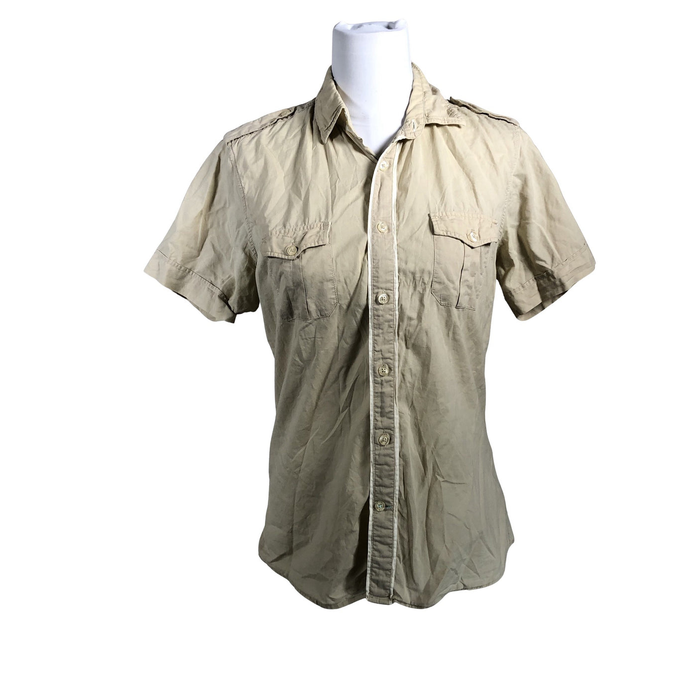 Unisex Marciano by Guess - Lühikeste käistega pluus, suurus 38 - Beige (1)