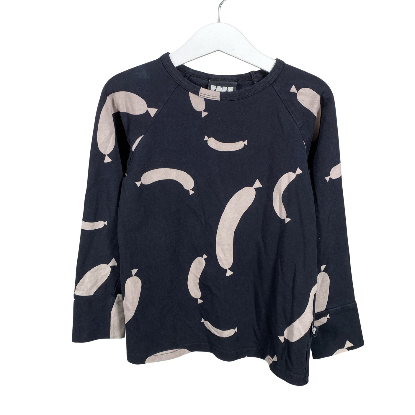Unisex Papu - Trikotaažist pluus, suurus 110 - 116 - Must (1)