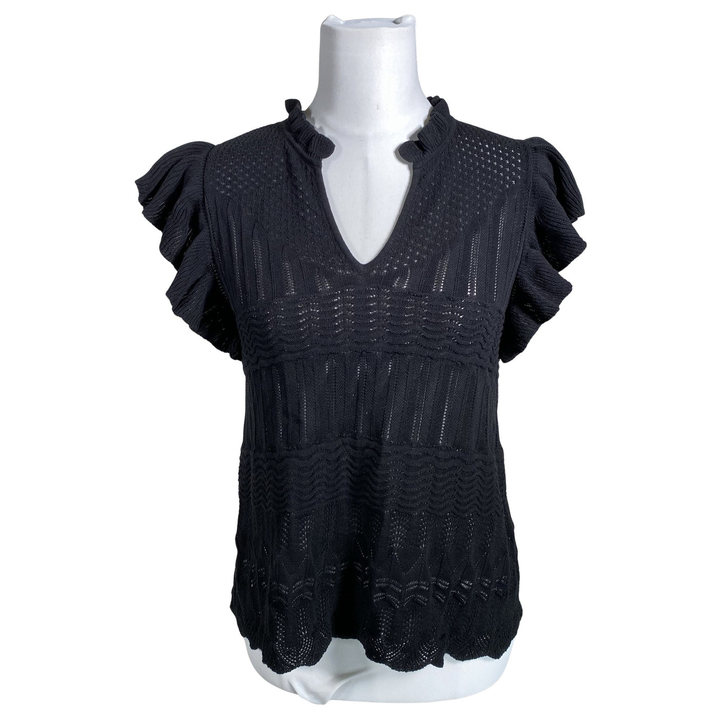 Unisex Mos Mosh - Lühikeste käistega pluus, suurus 36 - Must (1)