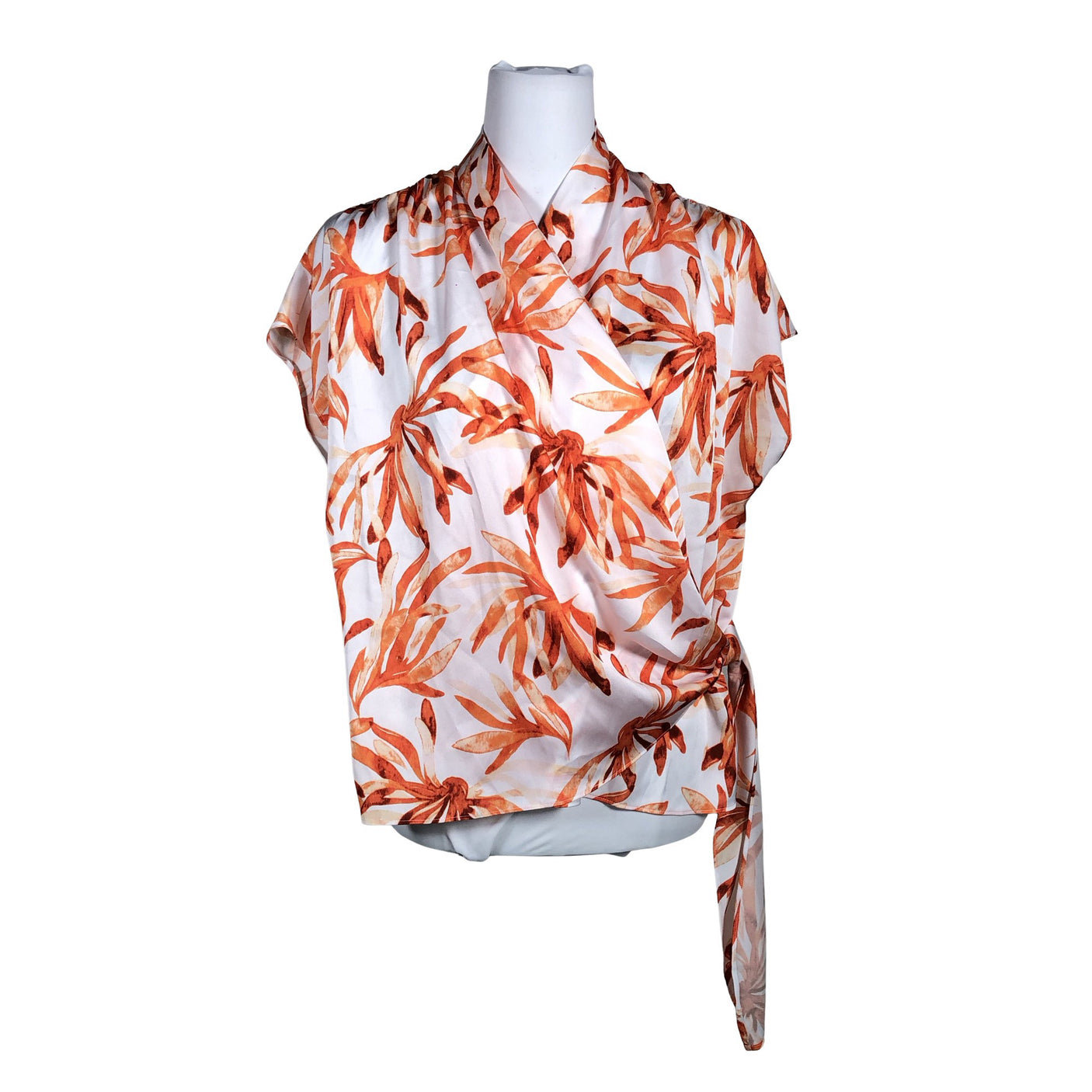 Unisex Ril's - Lühikeste käistega pluus, suurus 38 - Valge (1)