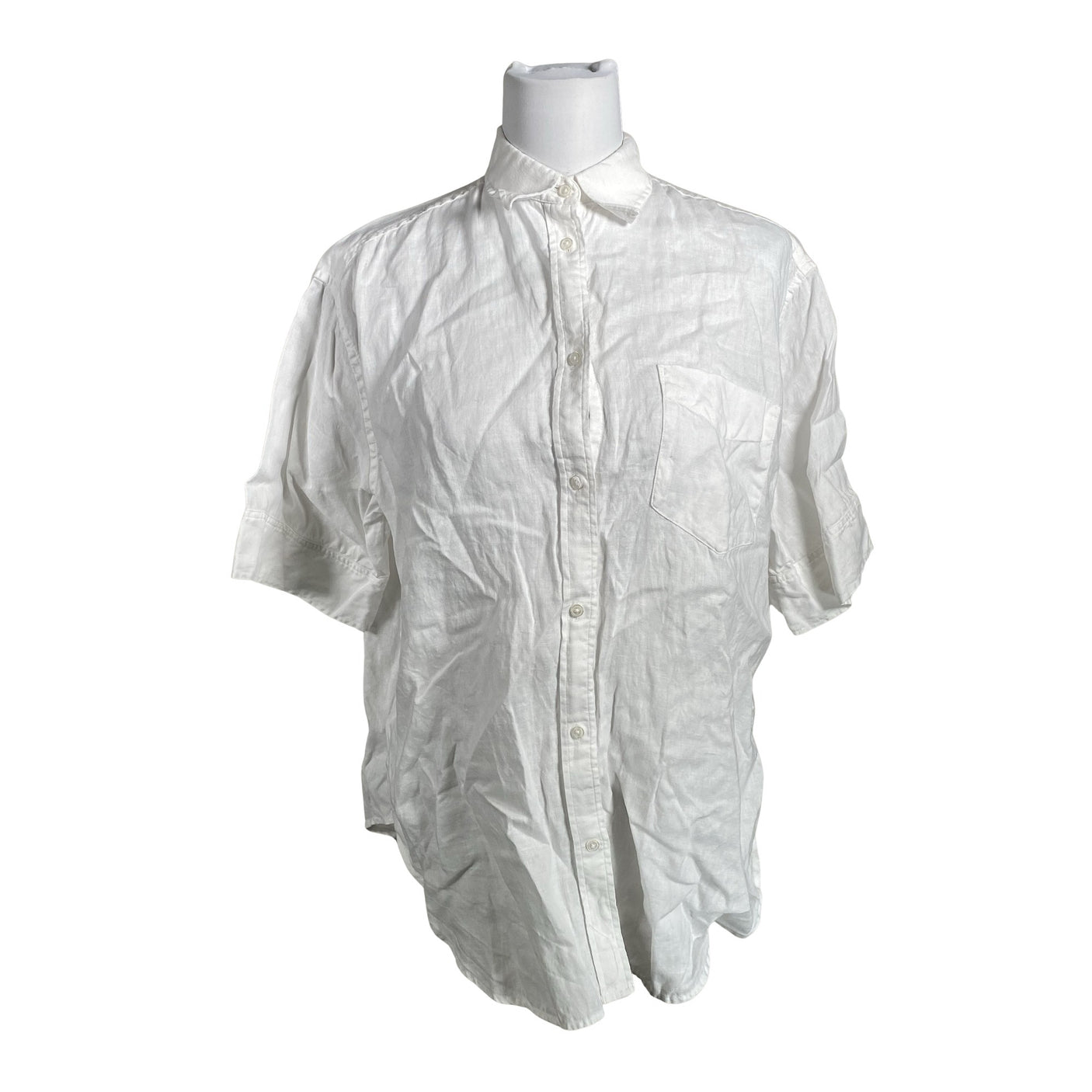 Unisex Gant - Lühikeste käistega pluus, suurus 38 - Valge (1)