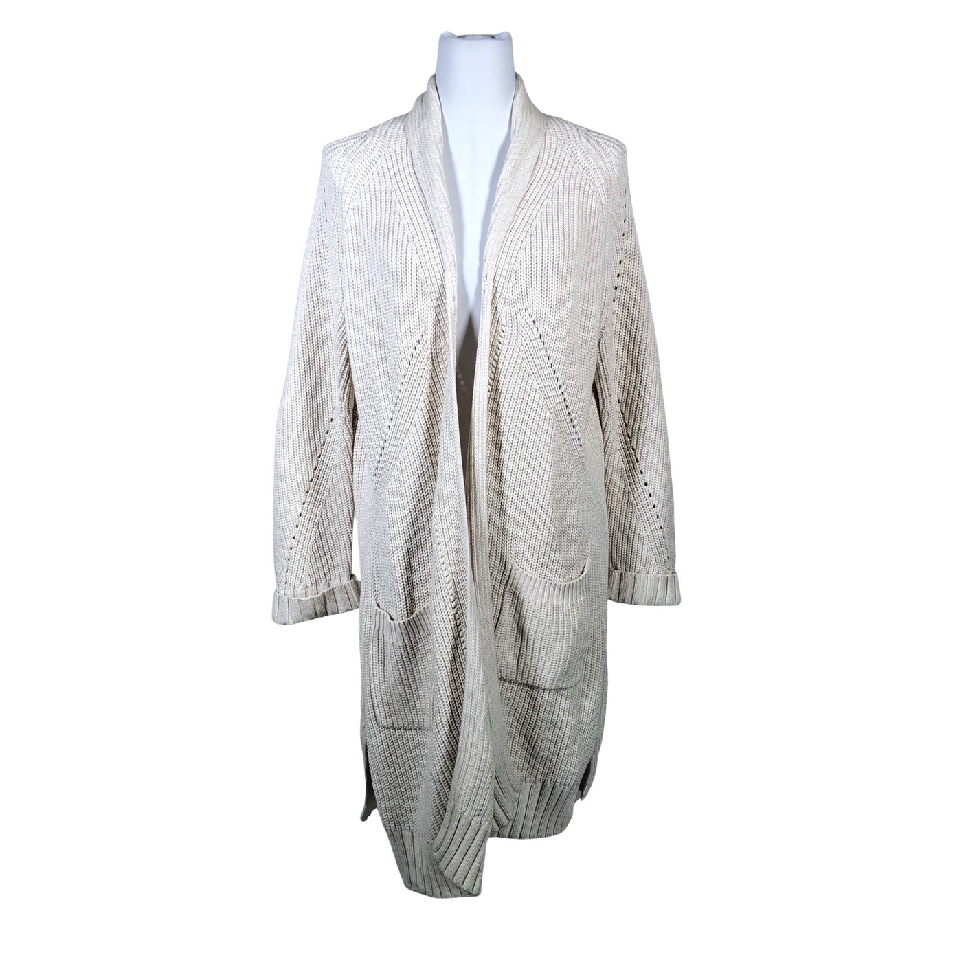 Unisex Repeat - Kardigan, suurus 40 - Looduslik valge (1)