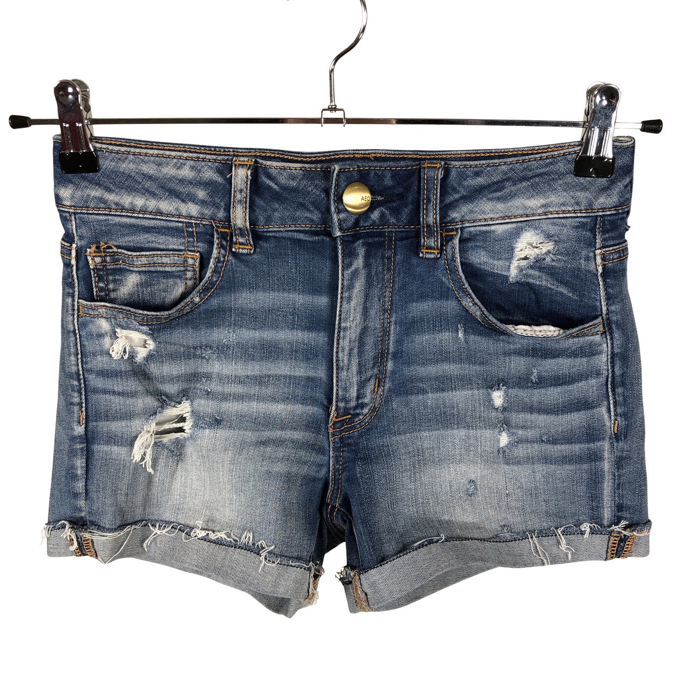 Unisex American Eagle Outfitters - Teksast lühikesed püksid, suurus 34 - Sinine (1)