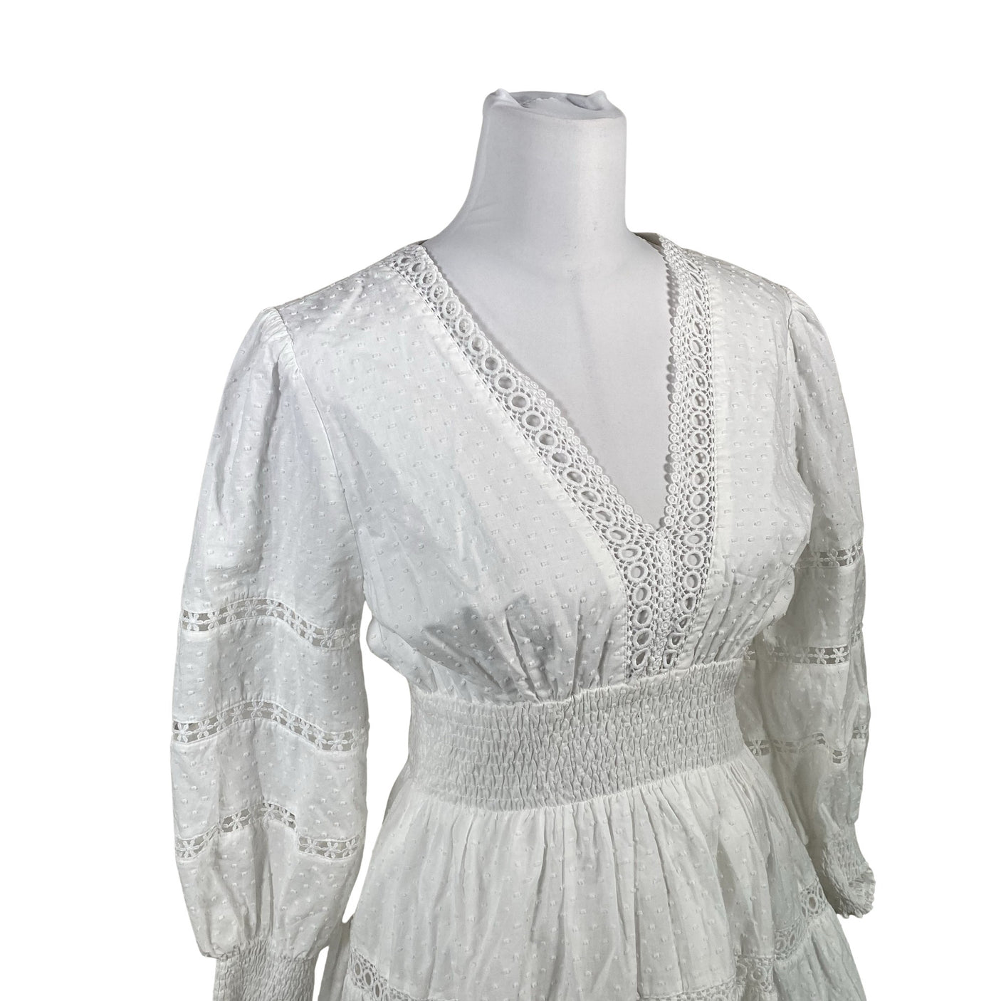 Unisex By Malina - Mitteveniv kleit, suurus 40 - Valge (3)