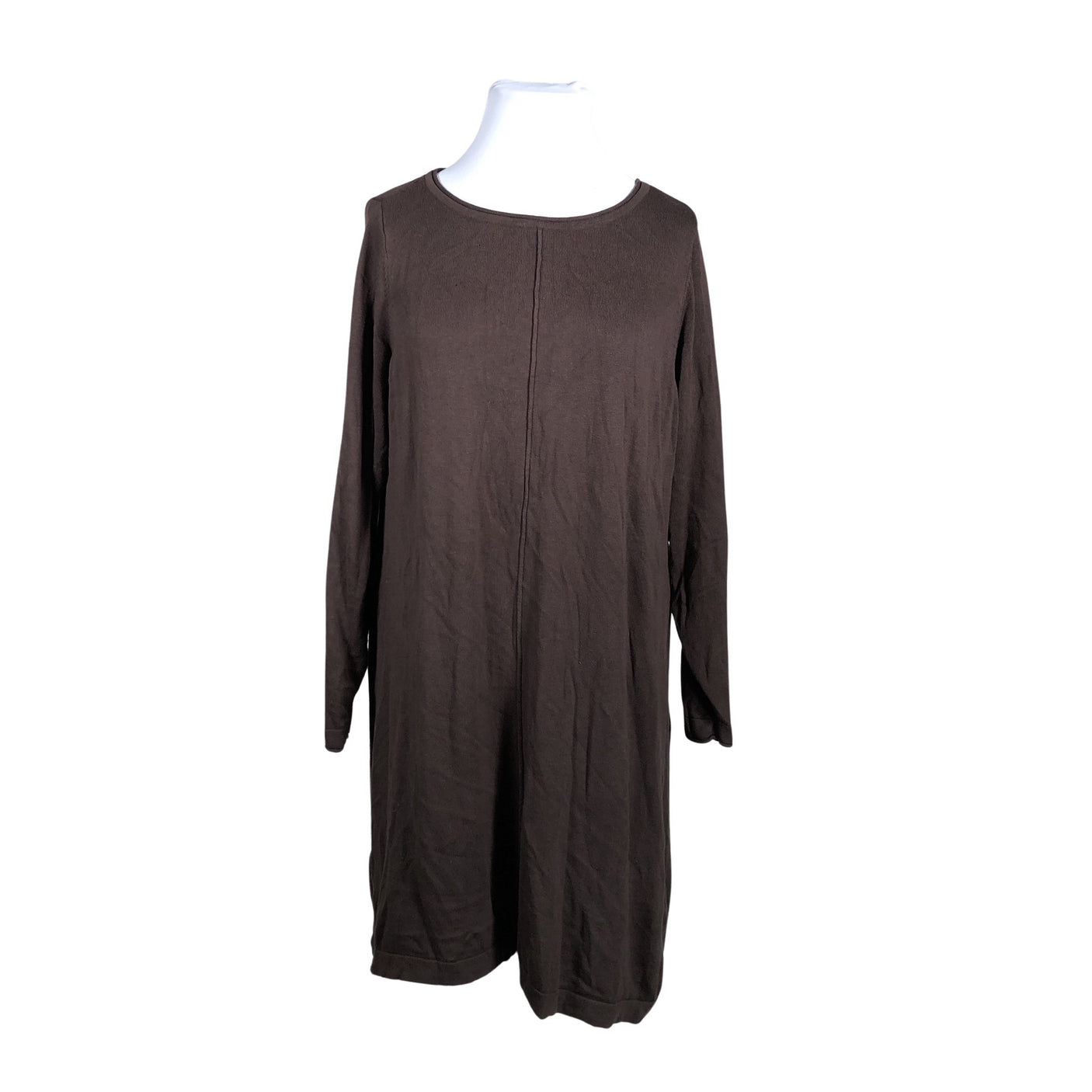 Unisex Zizzi - Kootud kleit, suurus 46 - Pruun (1)