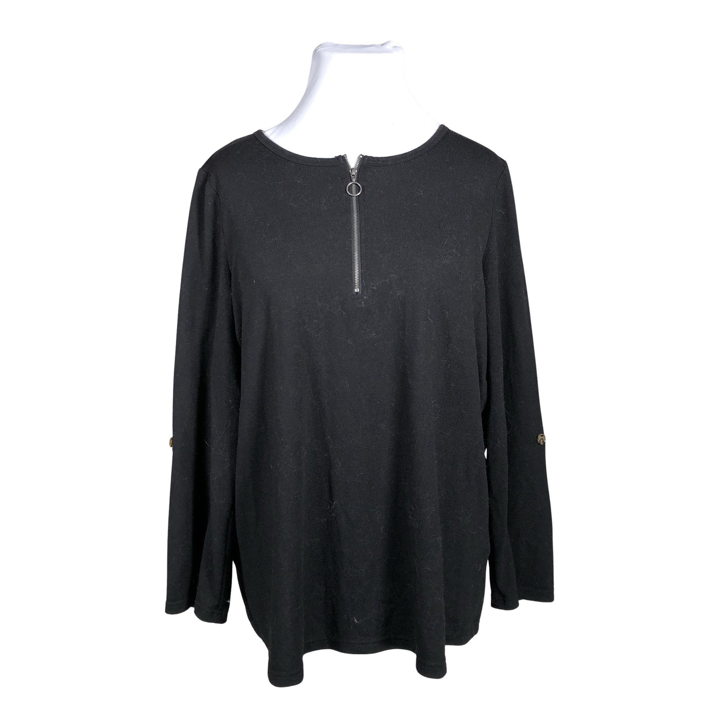 Unisex Zizzi - Kootud tuunika, suurus 46 - Must (1)
