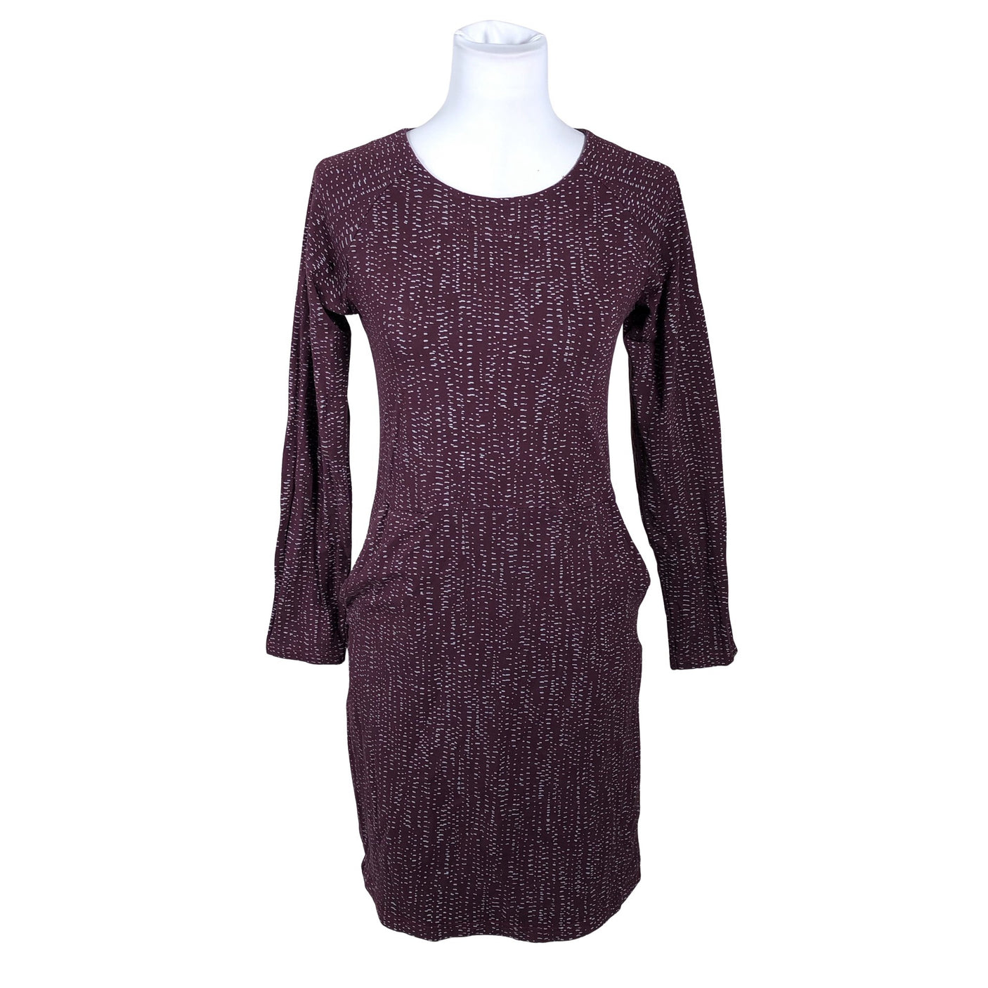 Unisex Nanso - Trikotaažist kleit, suurus 36 - Veinipunane (1)