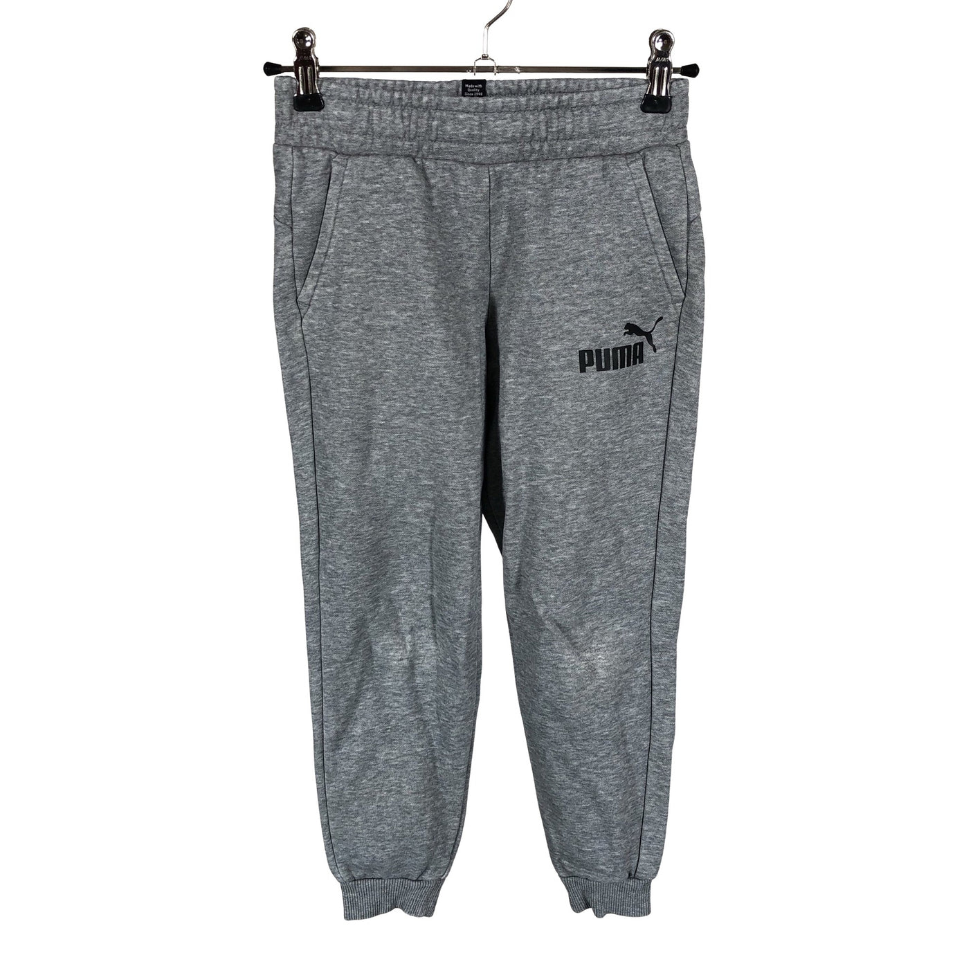 Unisex Puma - Dressikangast püksid, suurus 122 - 128 - Hall (1)