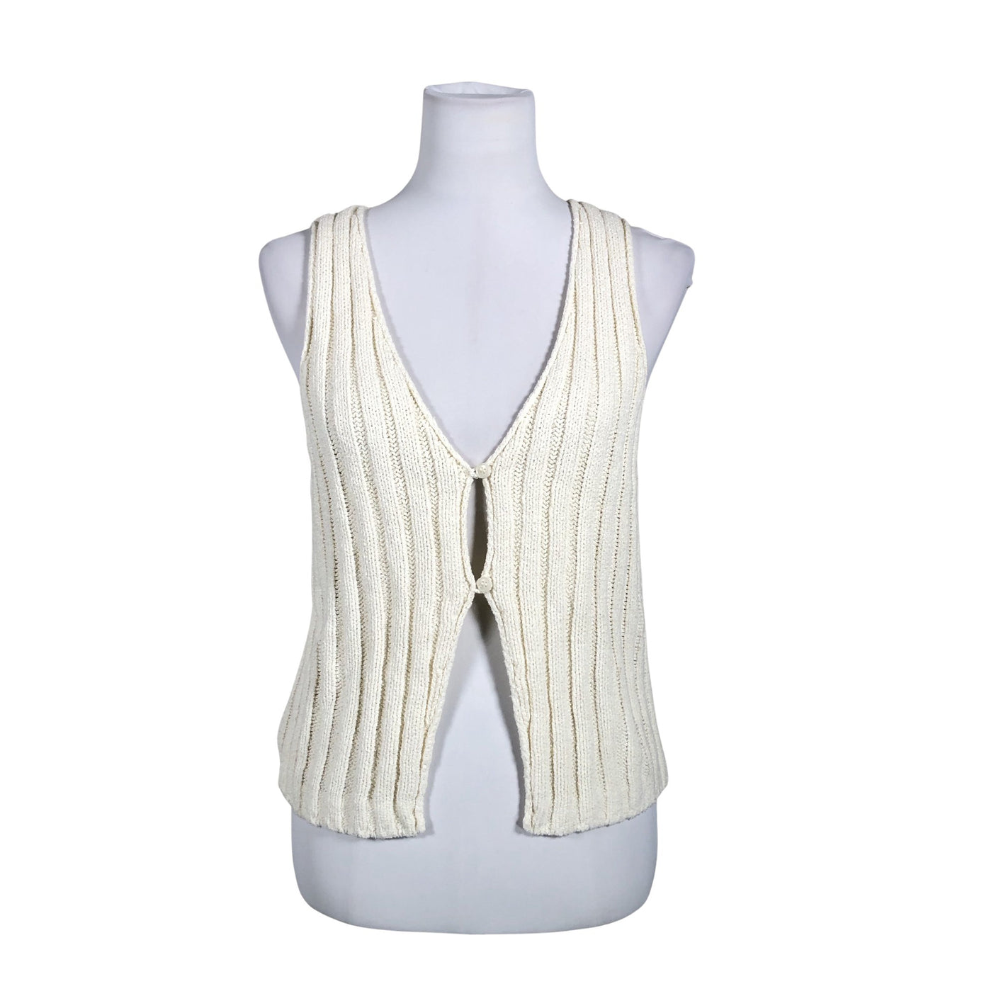 Unisex Samsoe&Samsoe - Kootud vest, suurus 34 - Beige (1)