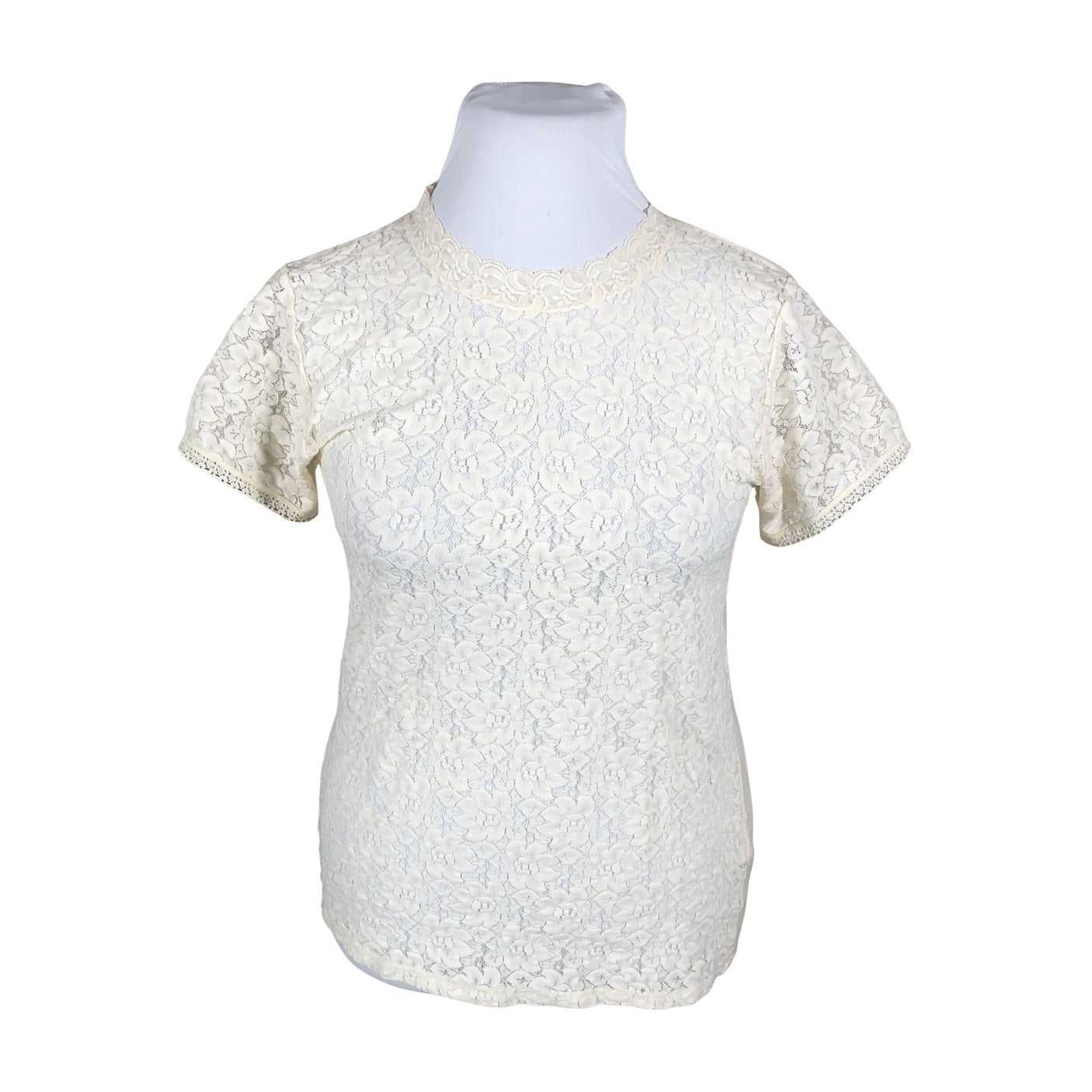 Unisex Tam Silk - Lühikeste käistega pluus, suurus 42 - Beige (1)