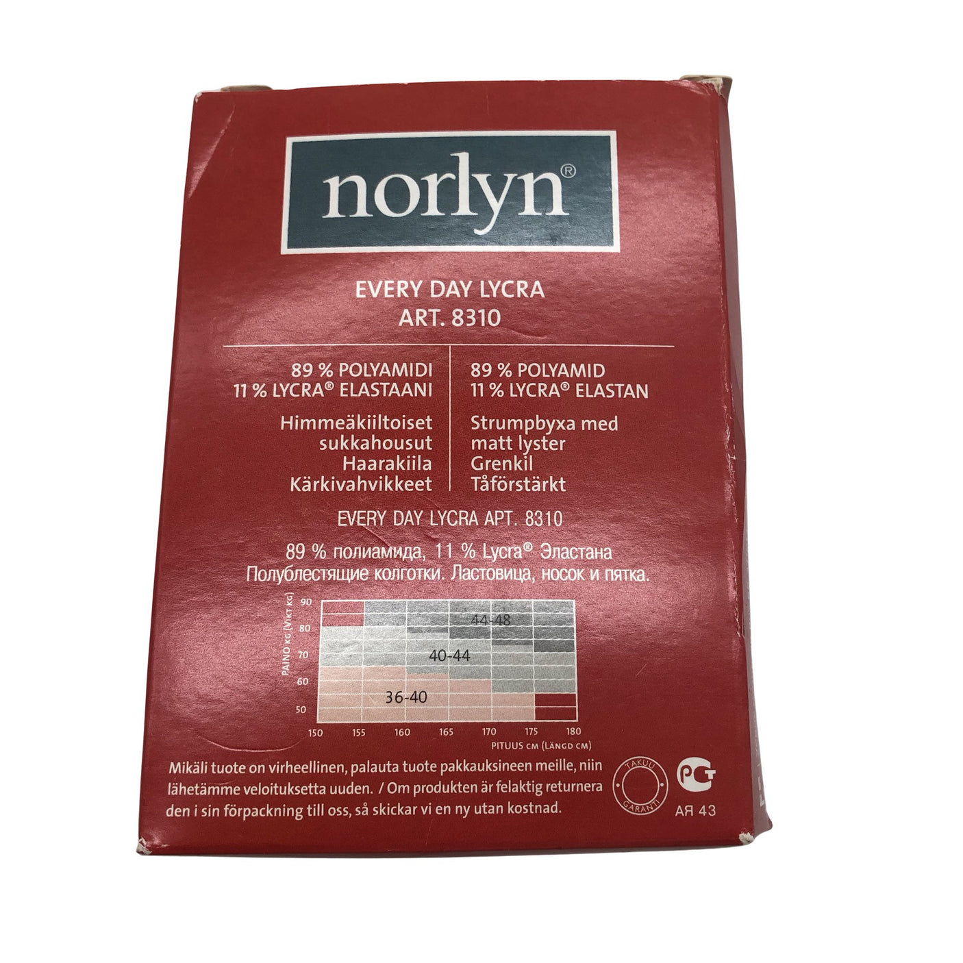 Unisex Norlyn - Sukkpüksid, õhukesed, suurus 42 - Must (2)