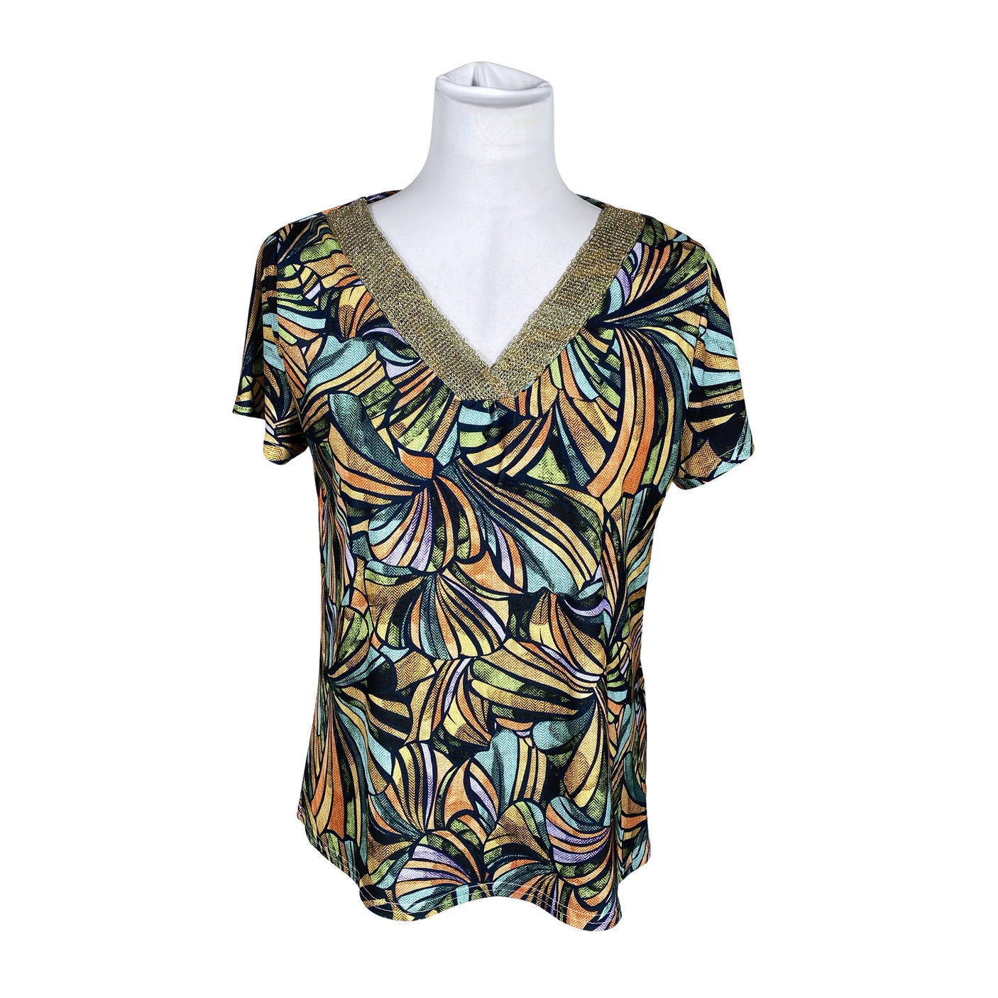 Unisex Fifilles - Lühikeste käistega pluus, suurus 38 - Roheline (1)