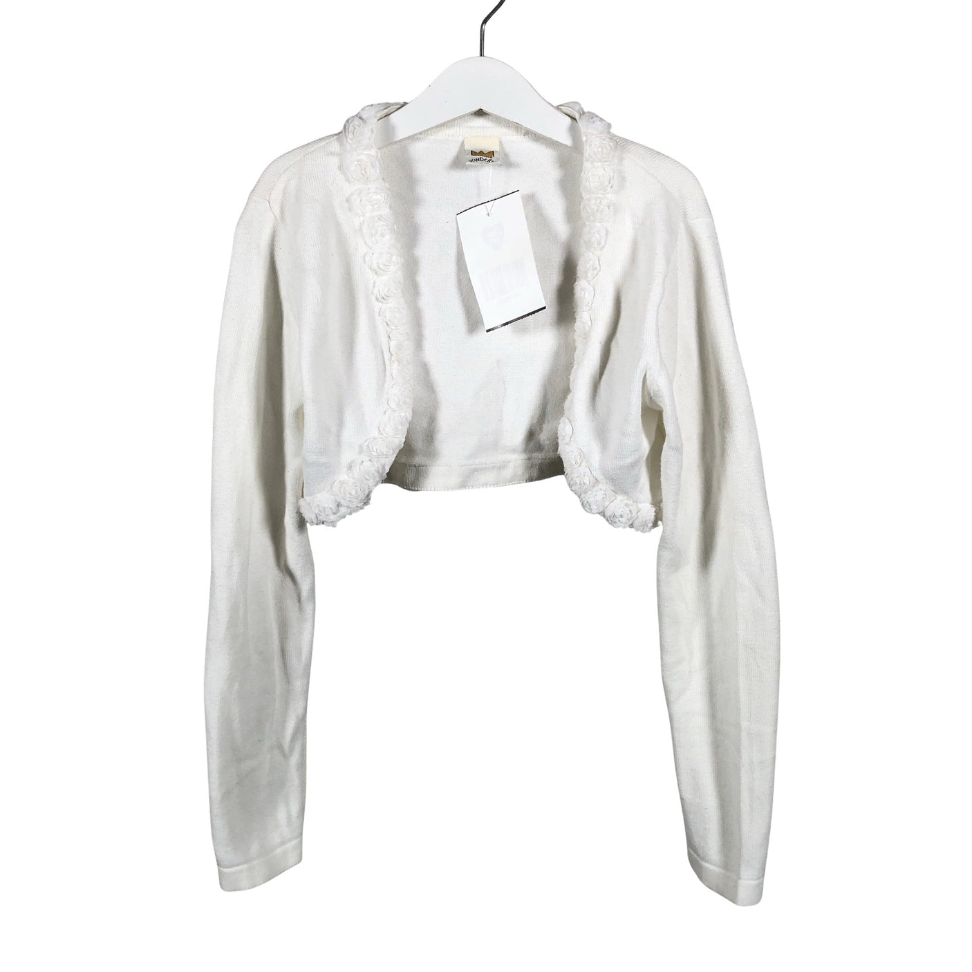 Unisex Kinderit - Kootud boolero, suurus 134 - 140 - Valge (1)