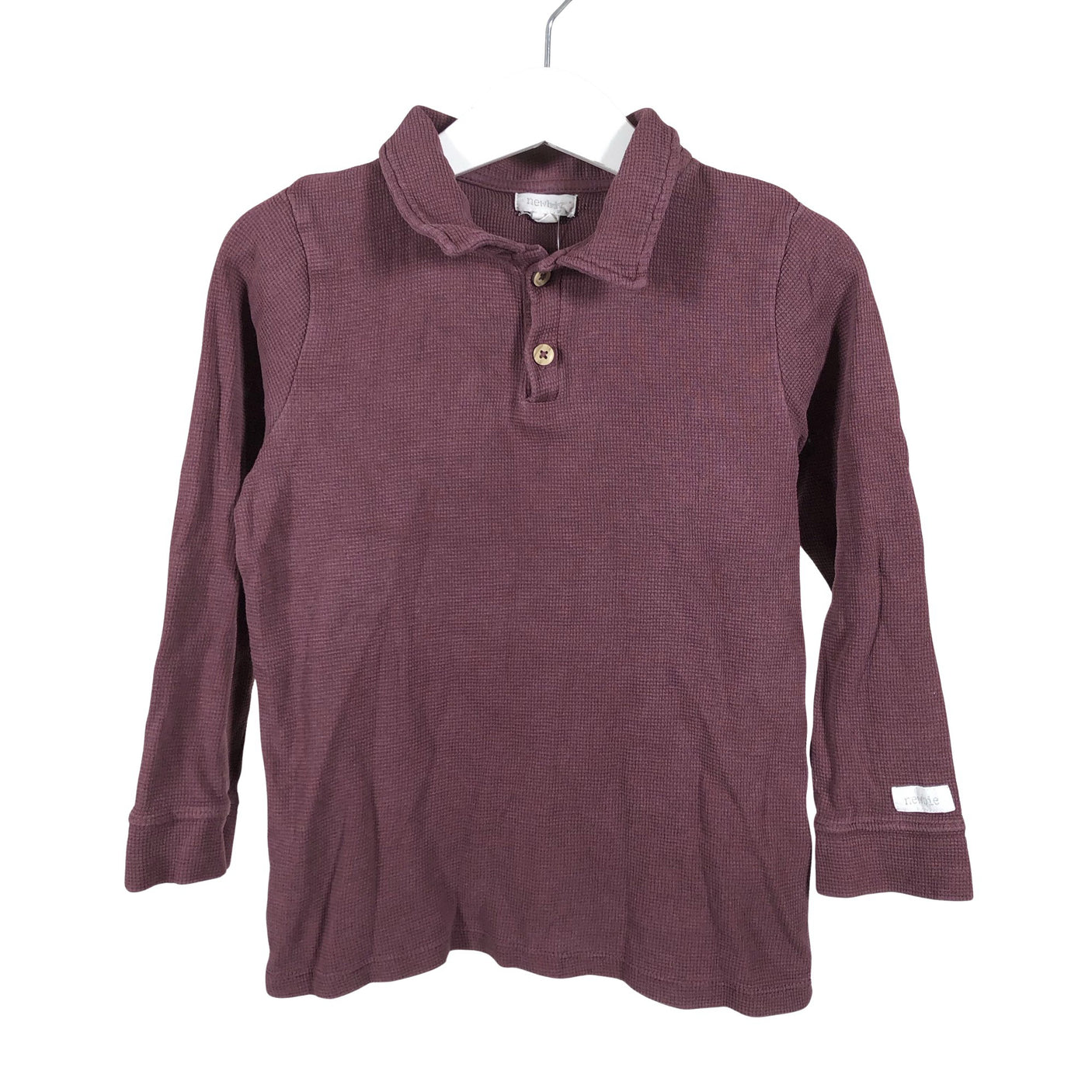 Unisex Newbie - Polosärk, suurus 110 - 116 - Veinipunane (1)