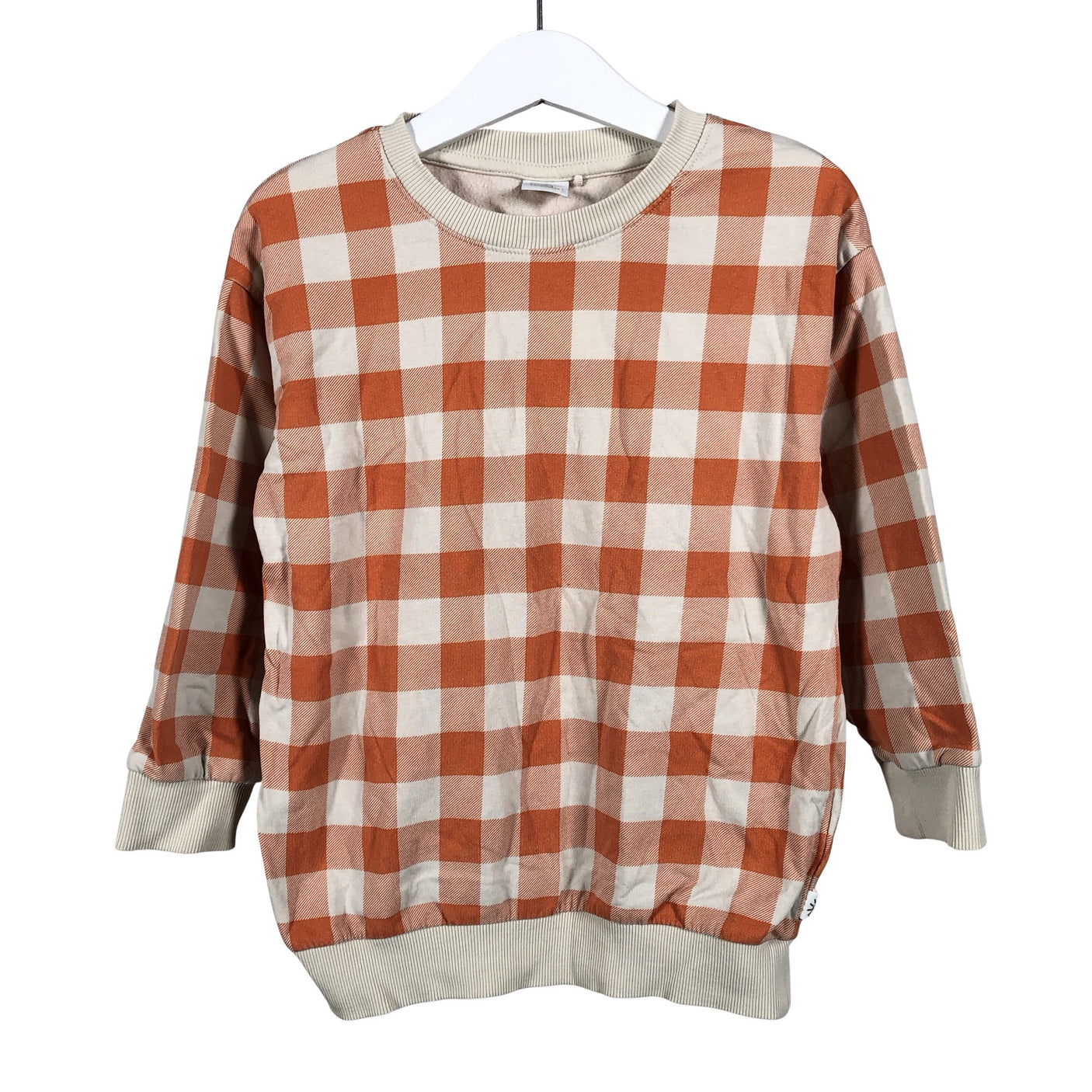 Unisex Lindex - Trikotaažist pluus, suurus 104 - 110 - Oranž (1)