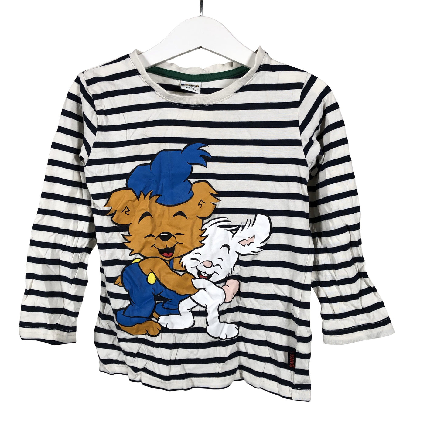 Unisex Lindex - Trikotaažist pluus, suurus 104 - 110 - Valge (1)