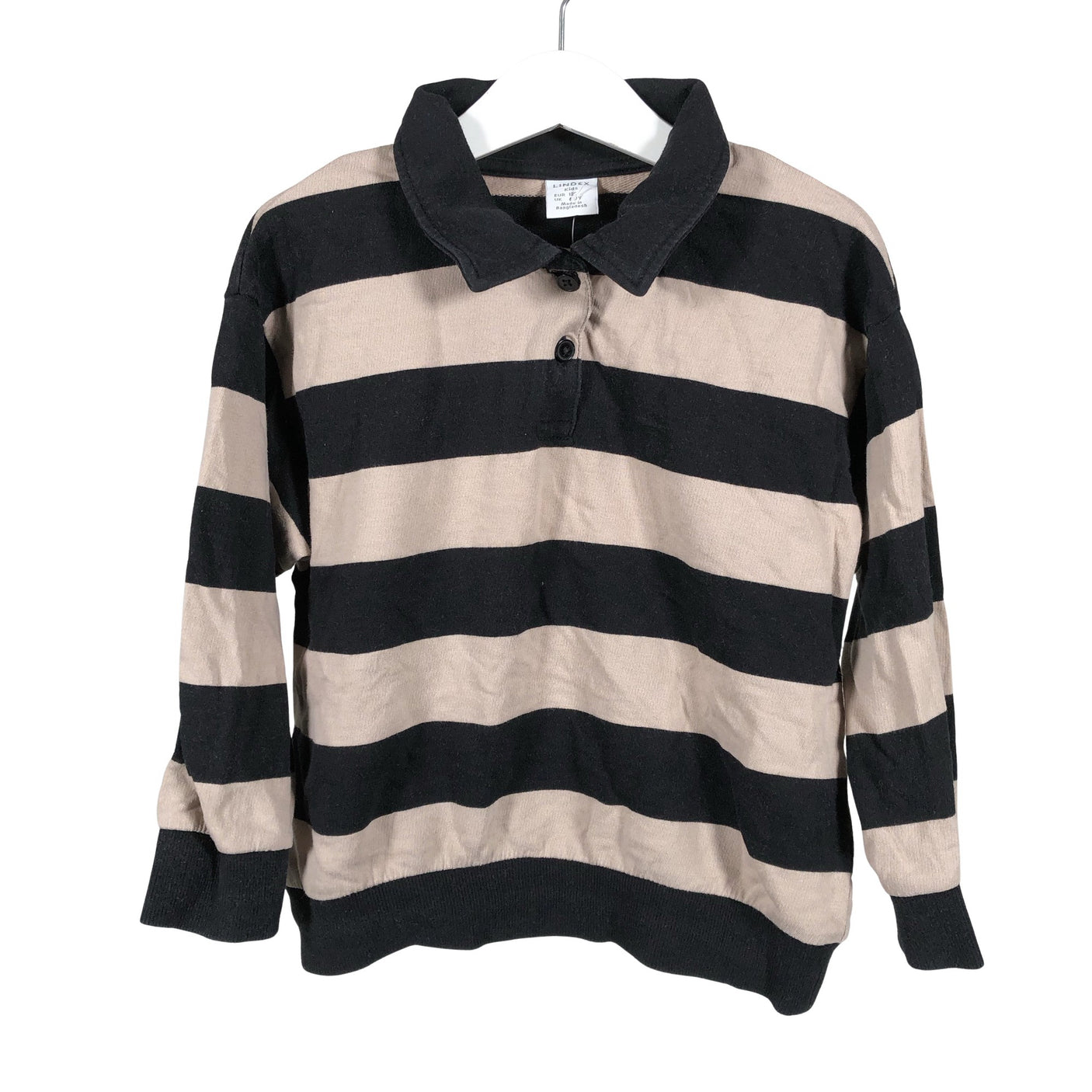 Unisex Lindex - Trikotaažist pluus, suurus 116 - 122 - Must (1)