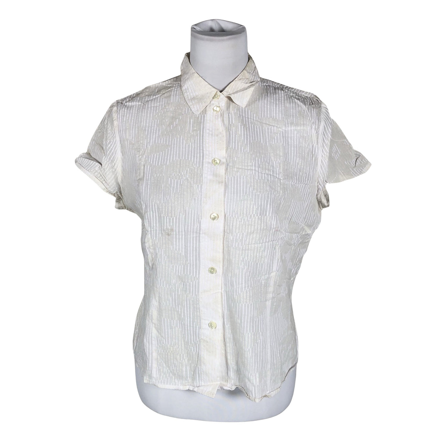 Unisex Otto Kern - Lühikeste käistega pluus, suurus 40 - Valge (1)