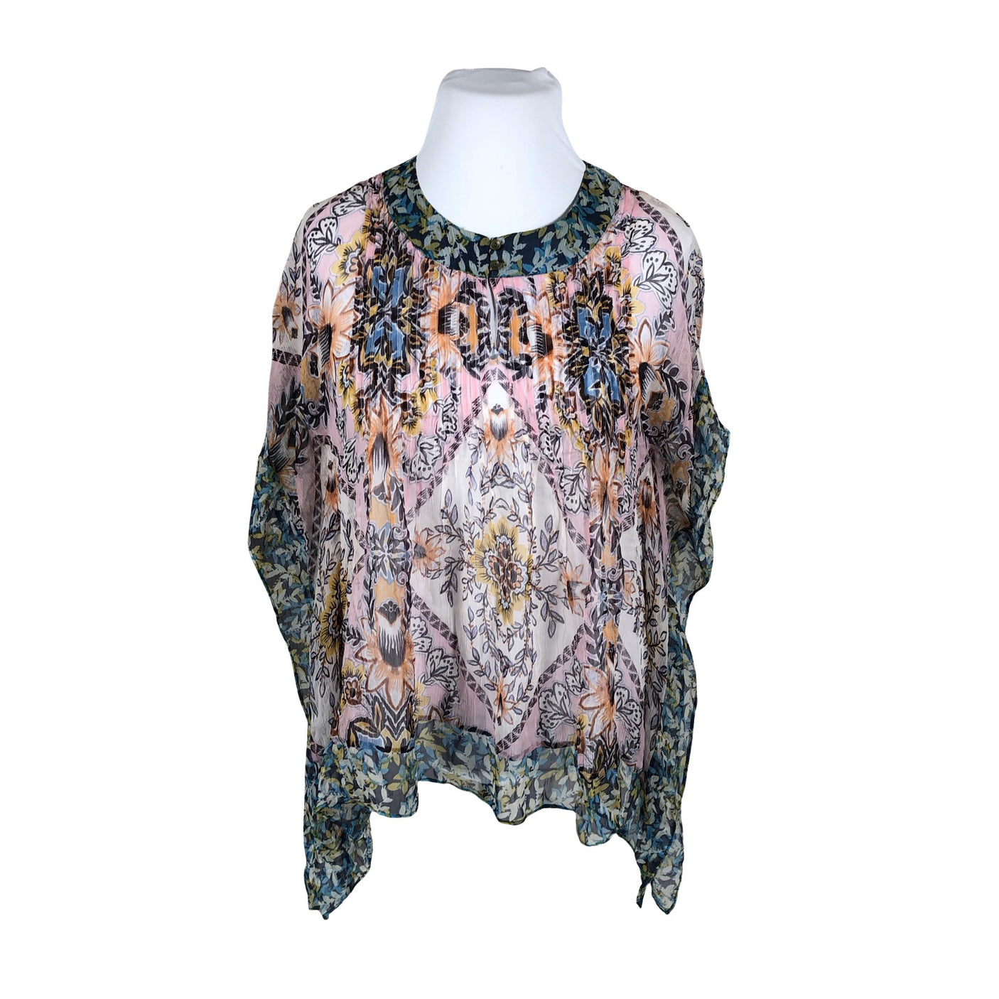 Unisex Derhy - Lühikeste käistega pluus, suurus 42 - Heleroosa (1)
