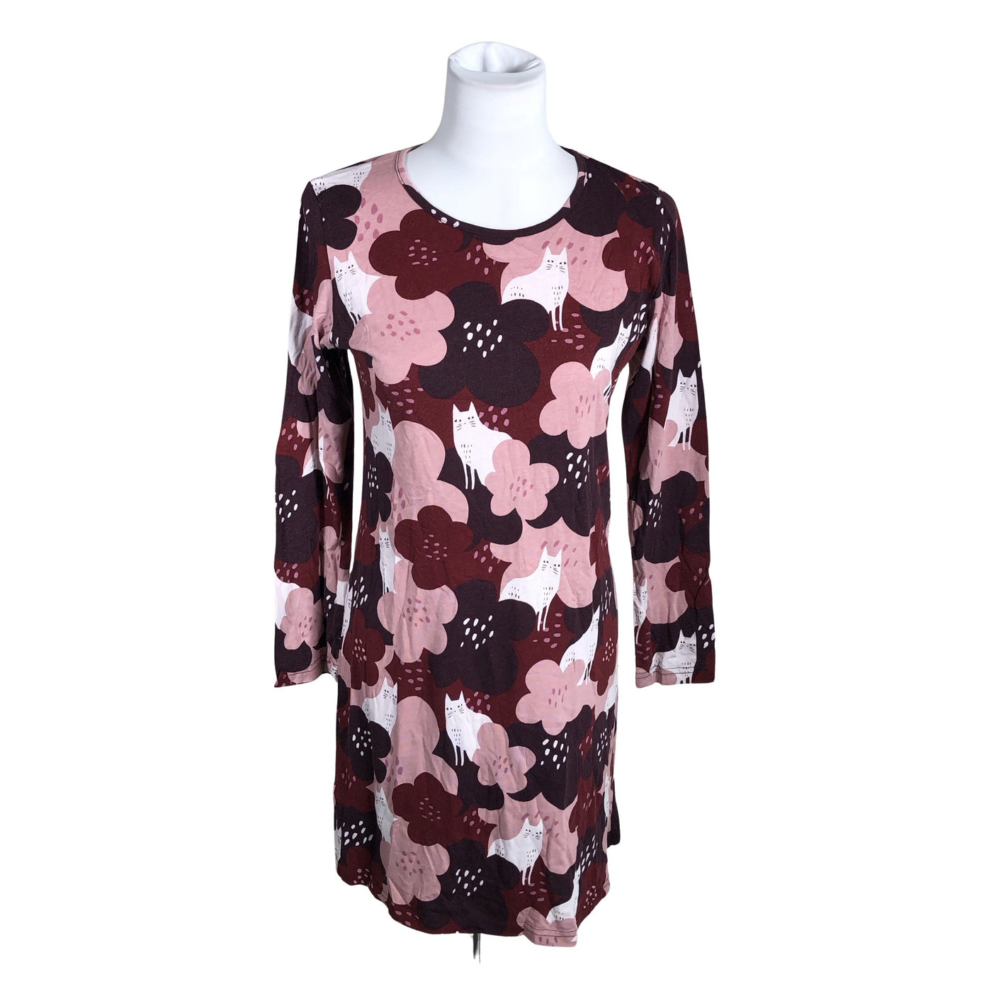 Unisex Nanso - Trikotaažist kleit, suurus 32 - Veinipunane (1)
