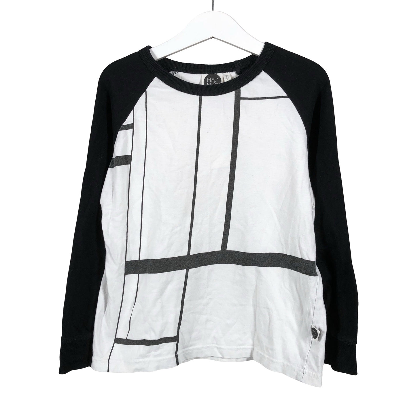 Unisex Mainio - Trikotaažist pluus, suurus 122 - 128 - Must (1)