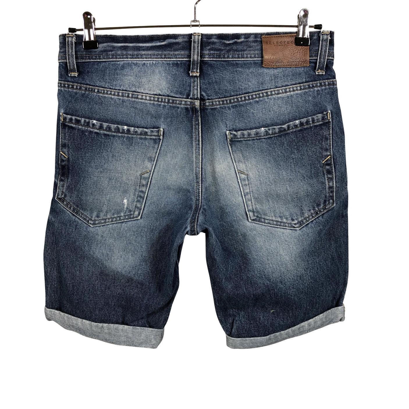Unisex Selected - Teksast lühikesed püksid, suurus M - Sinine (2)