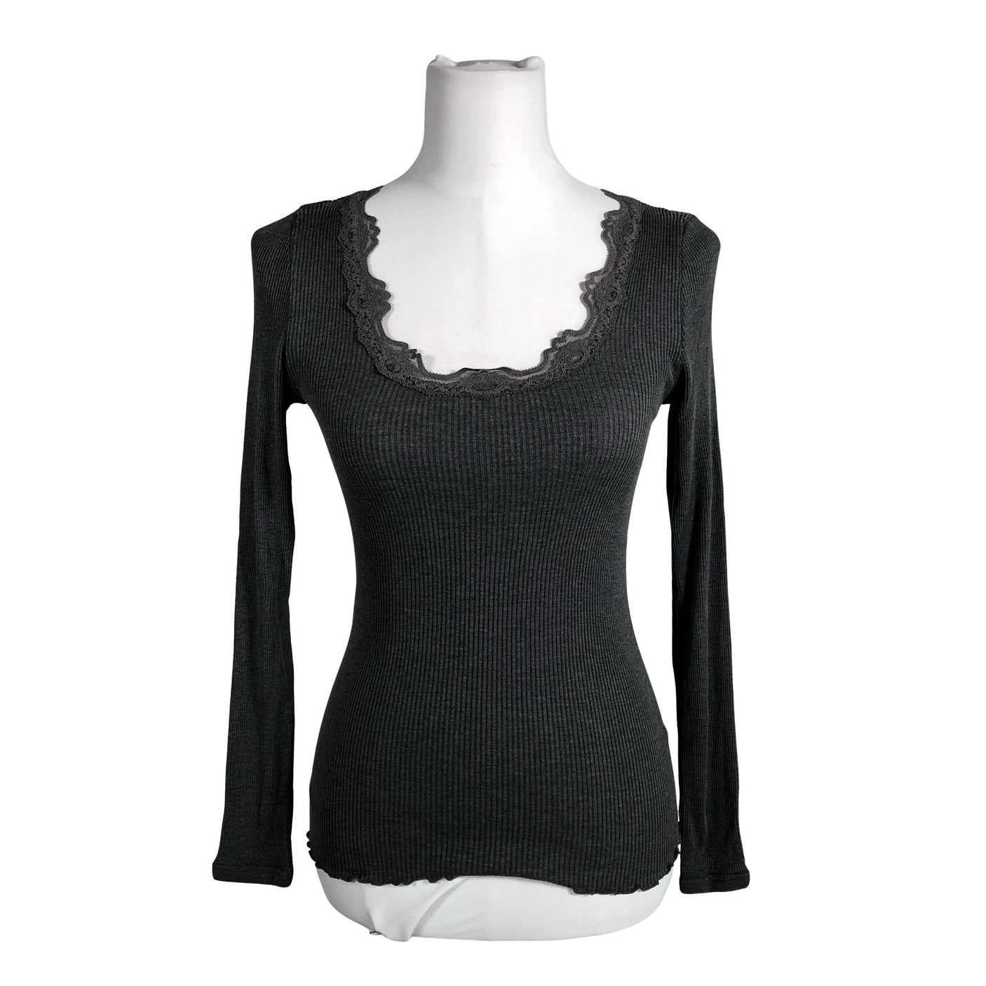 Unisex Rosemunde - Trikotaažist pluus, suurus 40 - Hall (1)