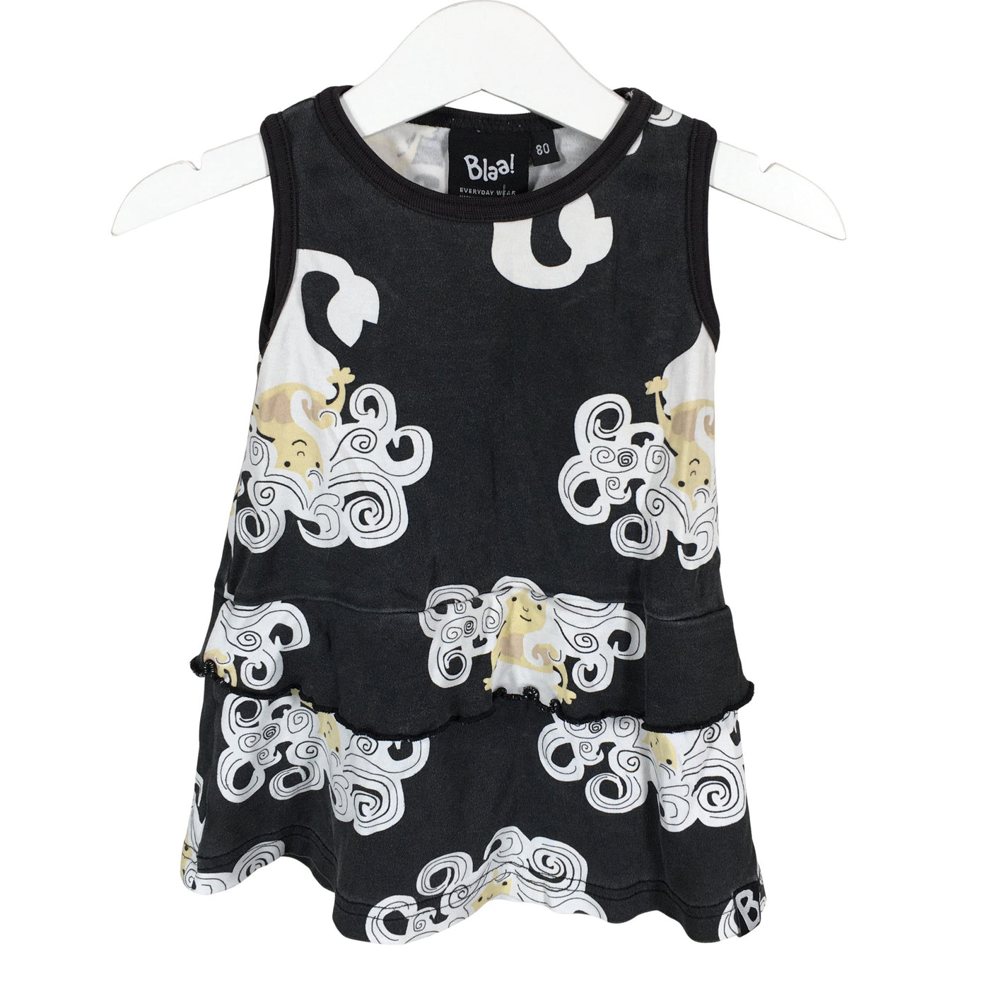 Unisex Blaa - Trikotaažist kleit, suurus 74 - 80 - Hall (1)