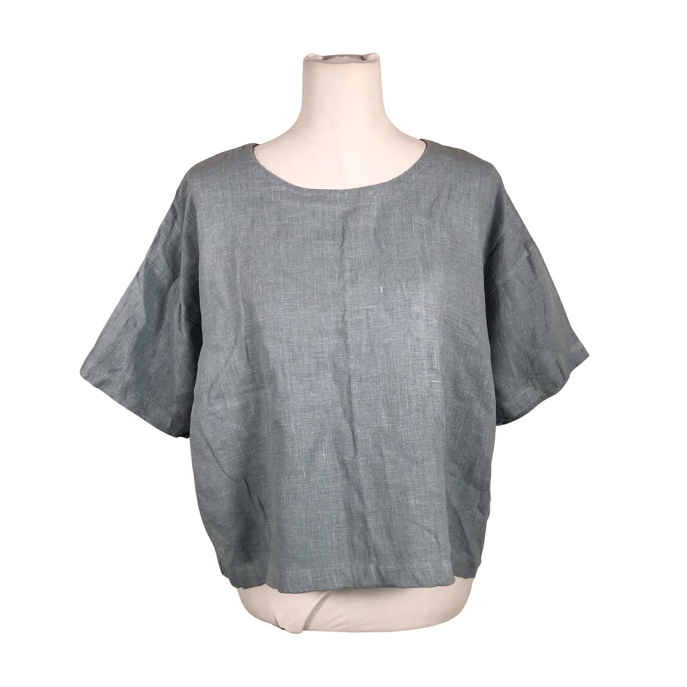 Unisex Puuvillatehdas - Lühikeste käistega pluus, suurus 38 - Helesinine (1)