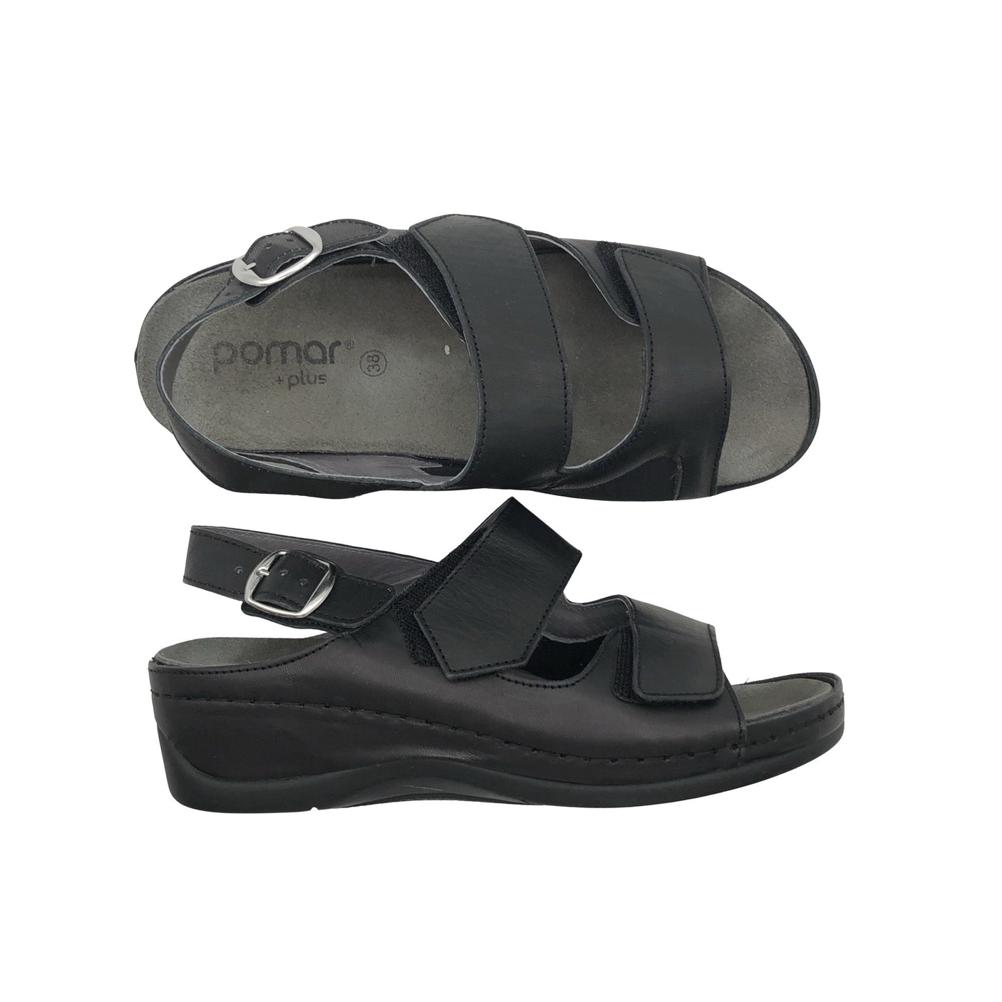 Unisex Pomar - Rihmikud, suurus 38 - Must (1)