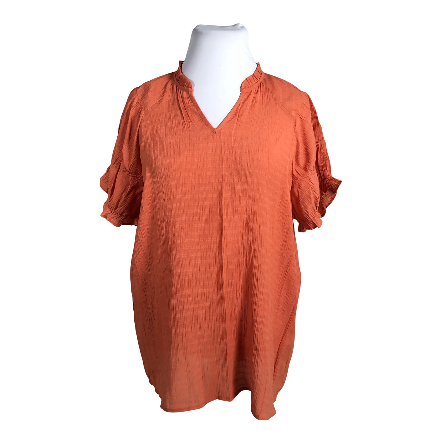 Unisex Soyaconcept - Lühikeste käistega pluus, suurus 44 - Oranž (1)